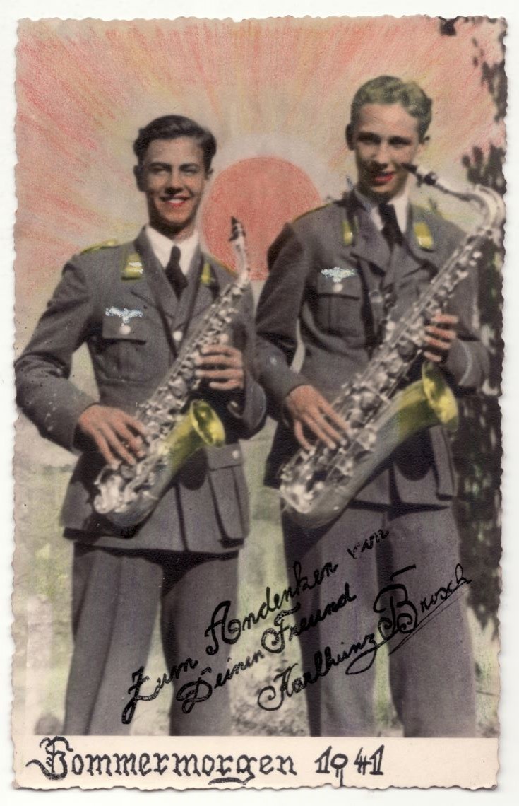 LW Music School Sondershausen Rarity Colored 1941 Thuringia Saxophone Luftwaffe