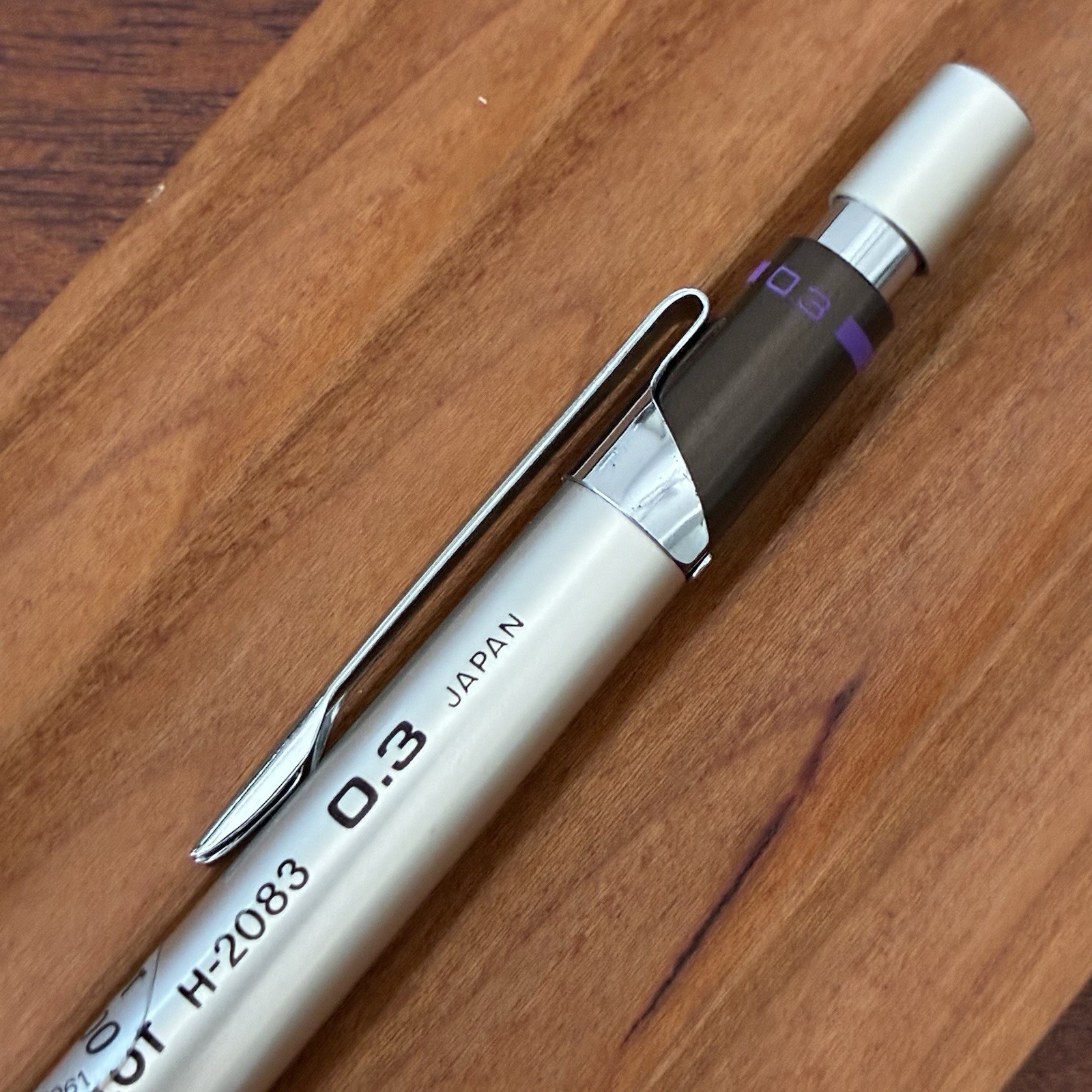 Pilot H-2083 Mechanical Drafting Pencil Wood Grip 0.3 MM Made in Japan