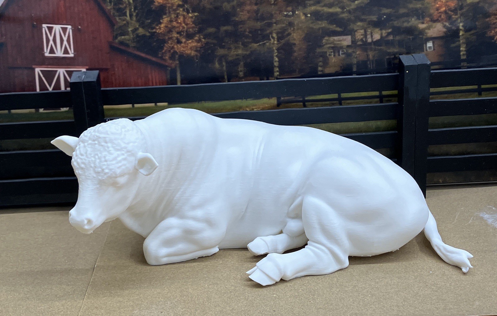 1:9 Traditional Lying Down Model Bull (Polled) 3D Print For Breyer Horses Cattle