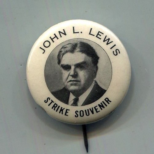 c 1943 WW 2 John L. Lewis President United Mine Workers STRIKE SOUVENIR Pin