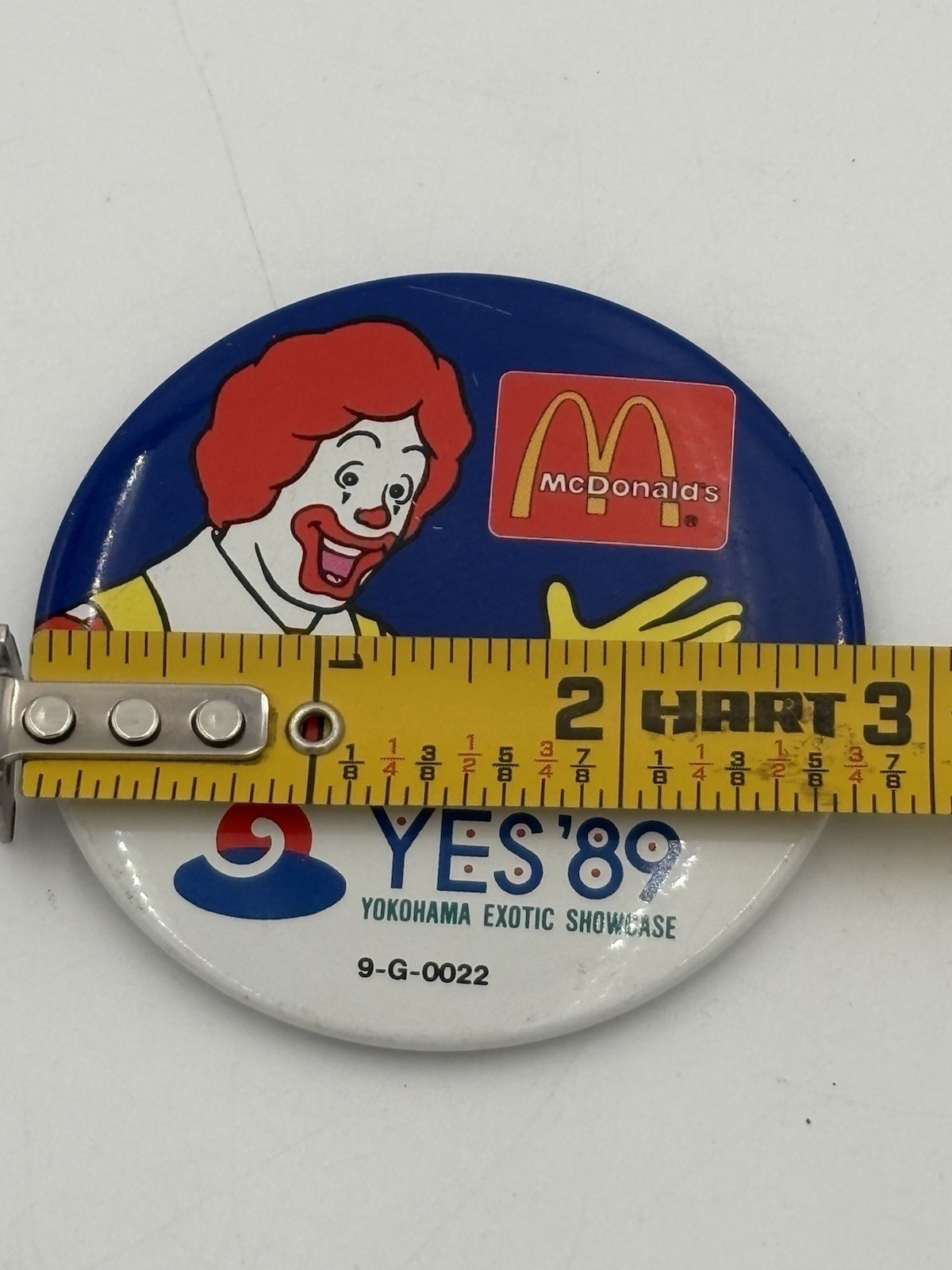RARE-1989 McDonald’s Ronald YES’89 Yokohama Exotic Showcase Japan Pinback Button