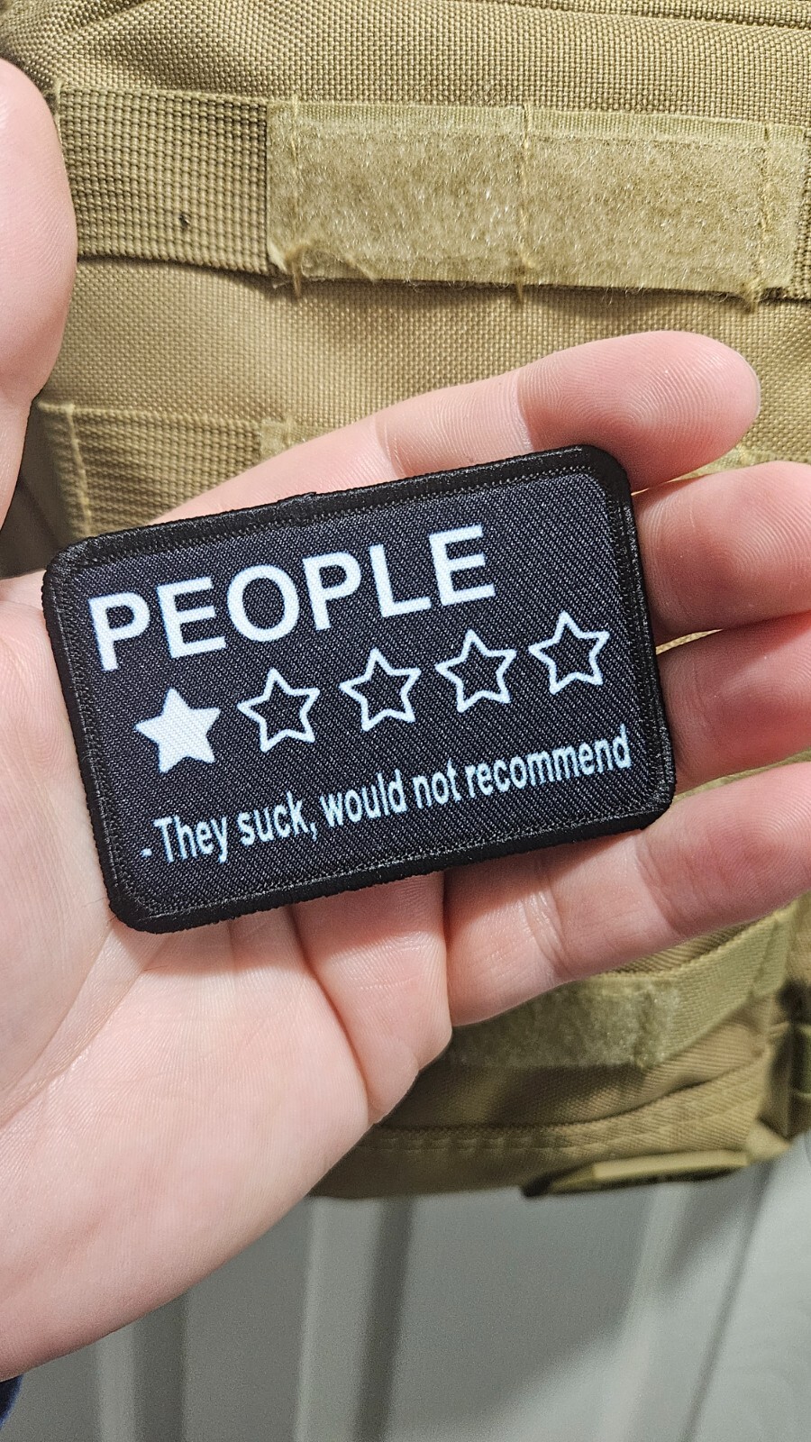 People review sarcastic patch 2″x3″ hook & loop backing morale patch tactical