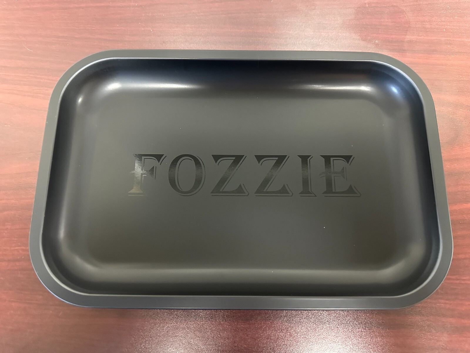 FOZZIE Matte Black Small Metal Rolling Tray Approx 11×7
