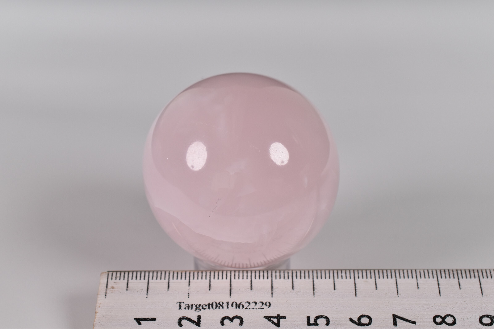 Pink Mangano Calcite Sphere Fluorescent UV Reactive from Pakistan 4.9 cm # S1