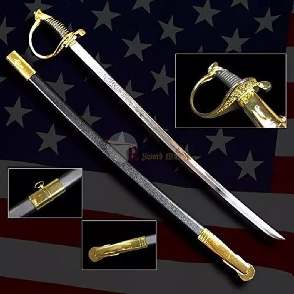 U.S. Marine Corps NCO Ceremonial Dress Sword (Gold) W/Free Wall Stand