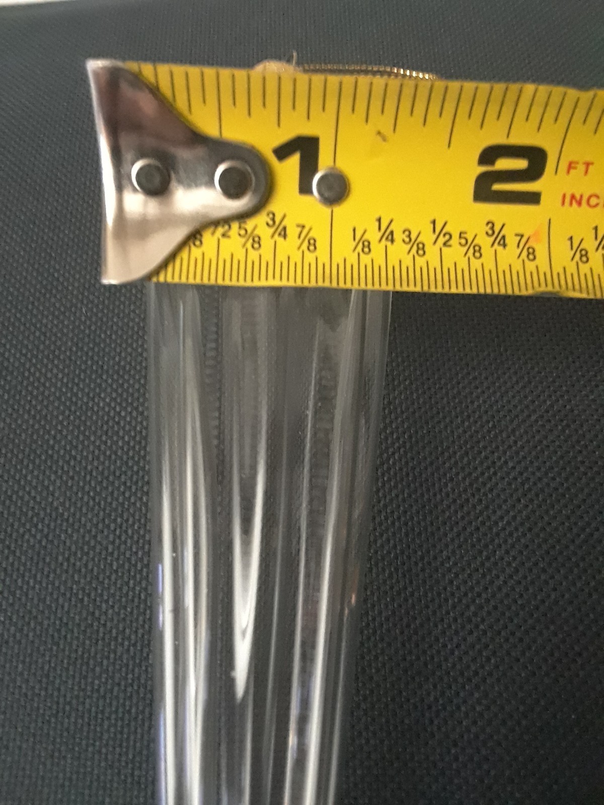 2 Hand Blown Clear Translucent Glass Teardrop Icicle Christmas Ornaments 5.75 in