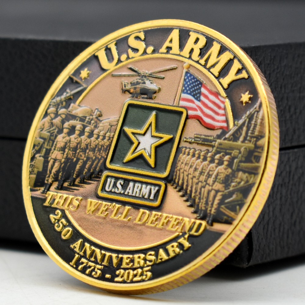 US Army 250th Anniversary Challenge Coin Collectible Medal This We’ll Defend