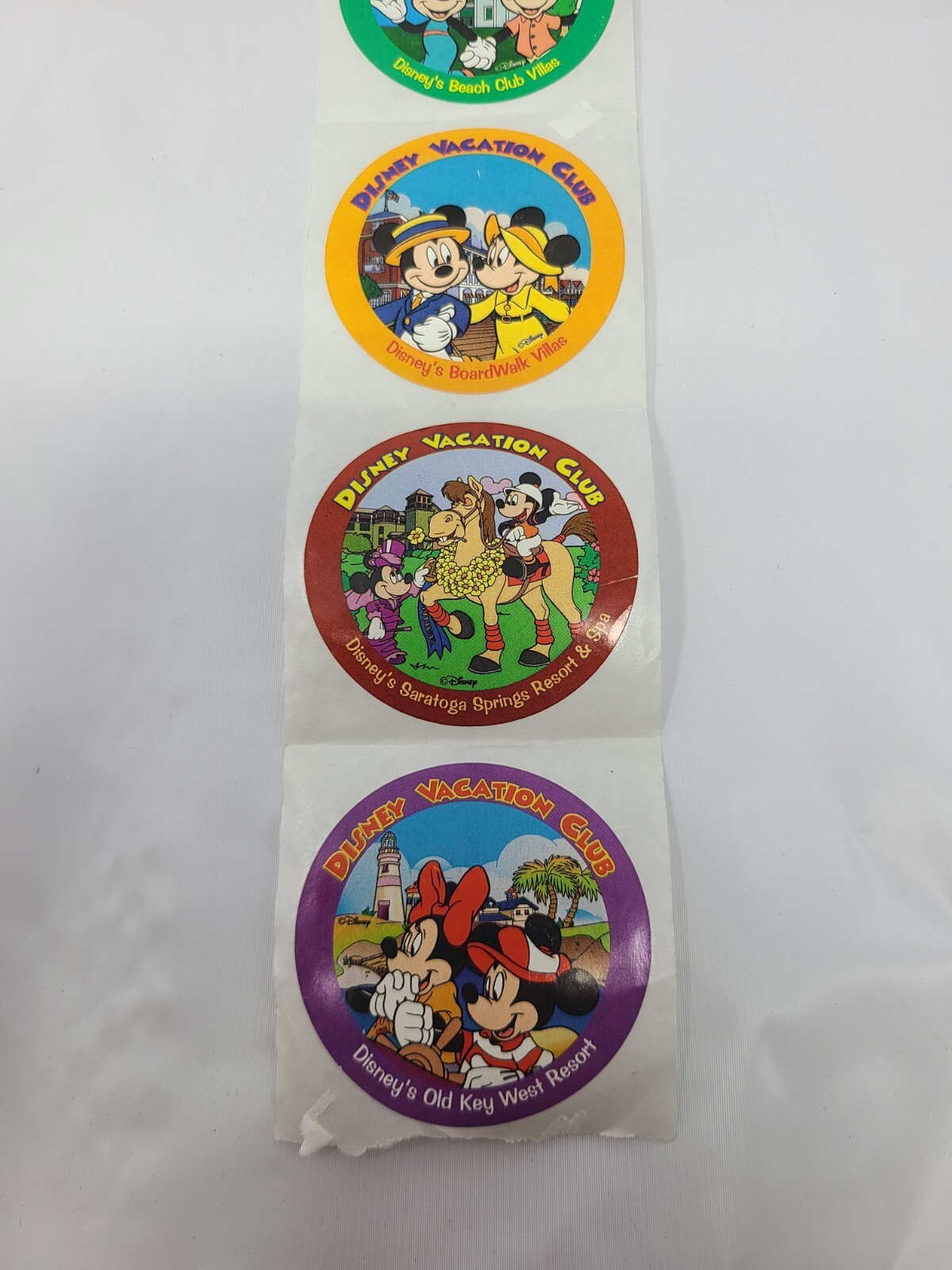 DISNEY VACATION CLUB RESORT ROUND STICKER LOT OF 6 Saratoga Vero Beach More