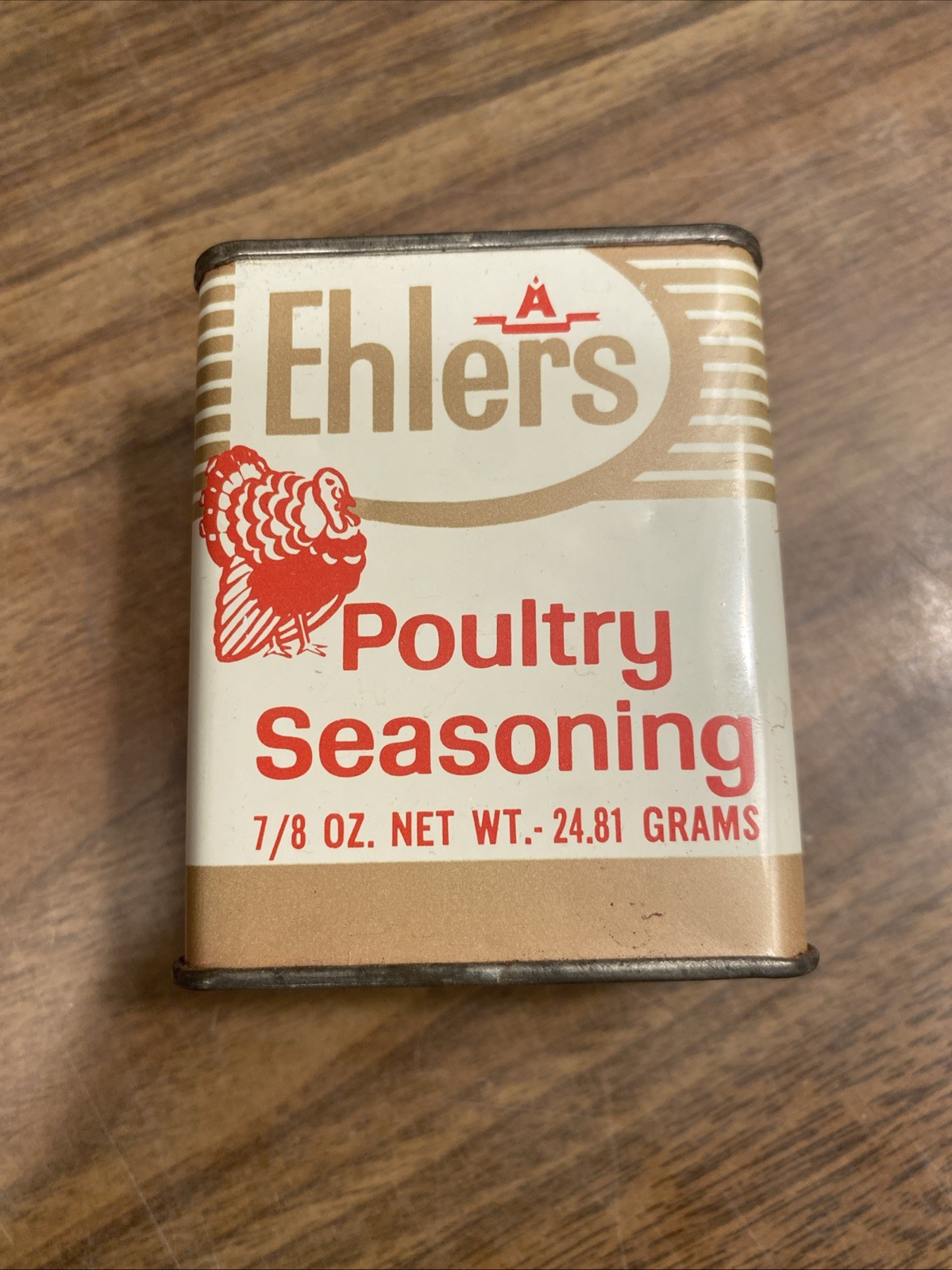 Ehler’s Vintage Spice Tin, Poultry Seasoning 7/8 oz Tin. Lake Success, NY, USA