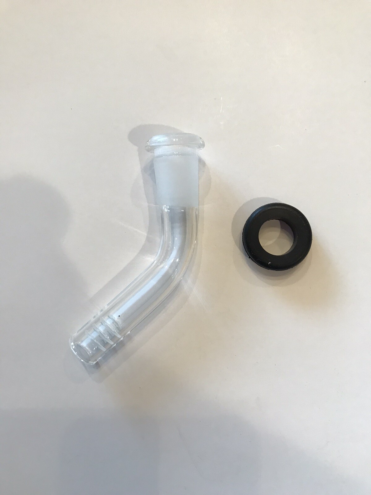 Curved Glass 45 Degree Bent 14mm 3”inch Downstem Bowl Grommet Bong Water Pipe