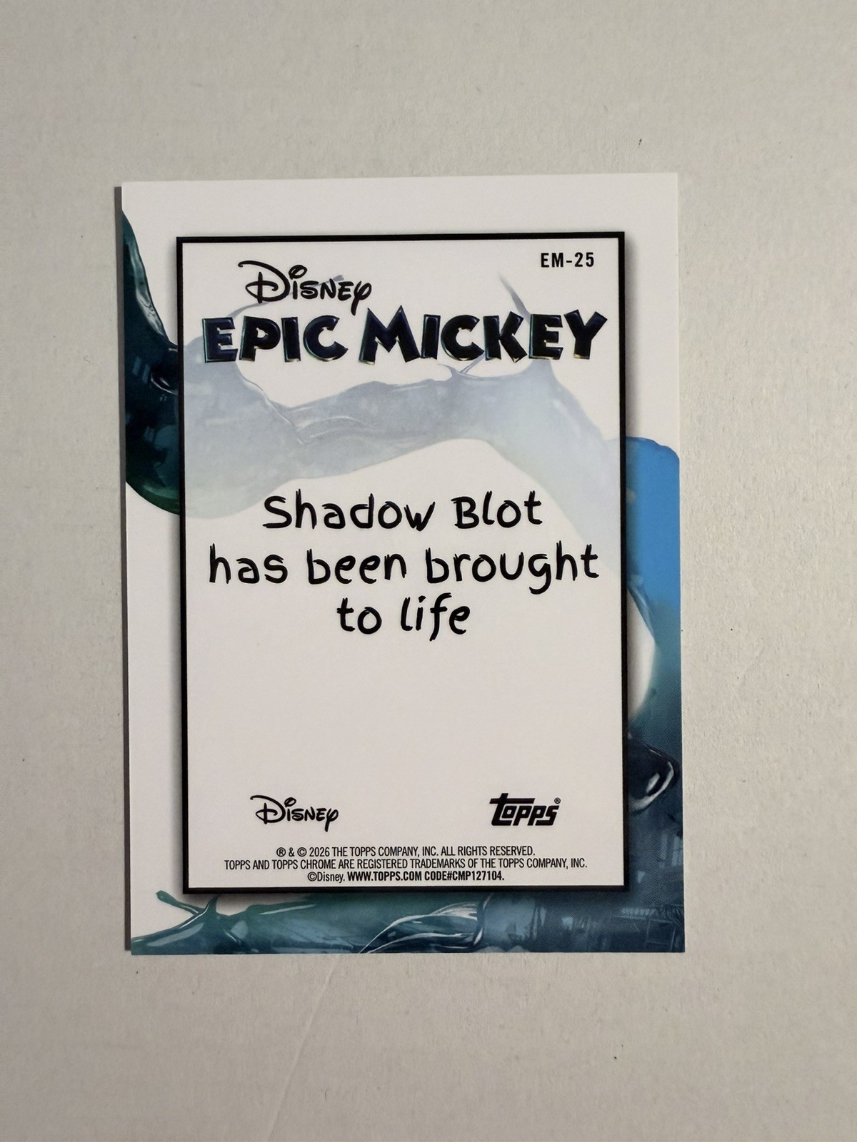 2026 Topps Disney Neon Epic Mickey Insert Complete Set #EM1 – EM25