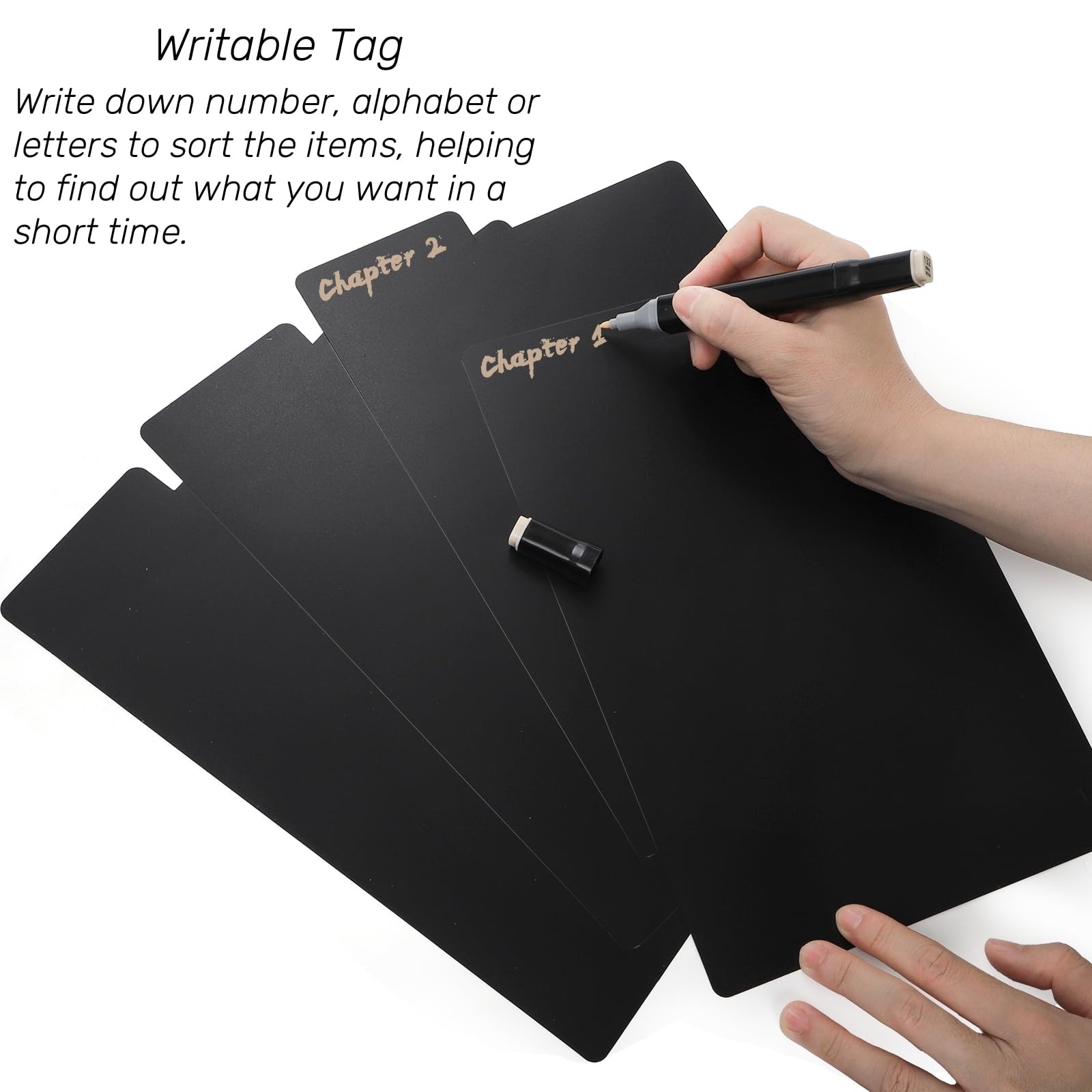 Comic Book Dividers 70 Pcs Black Tall Tabs Plastic Storage Organization