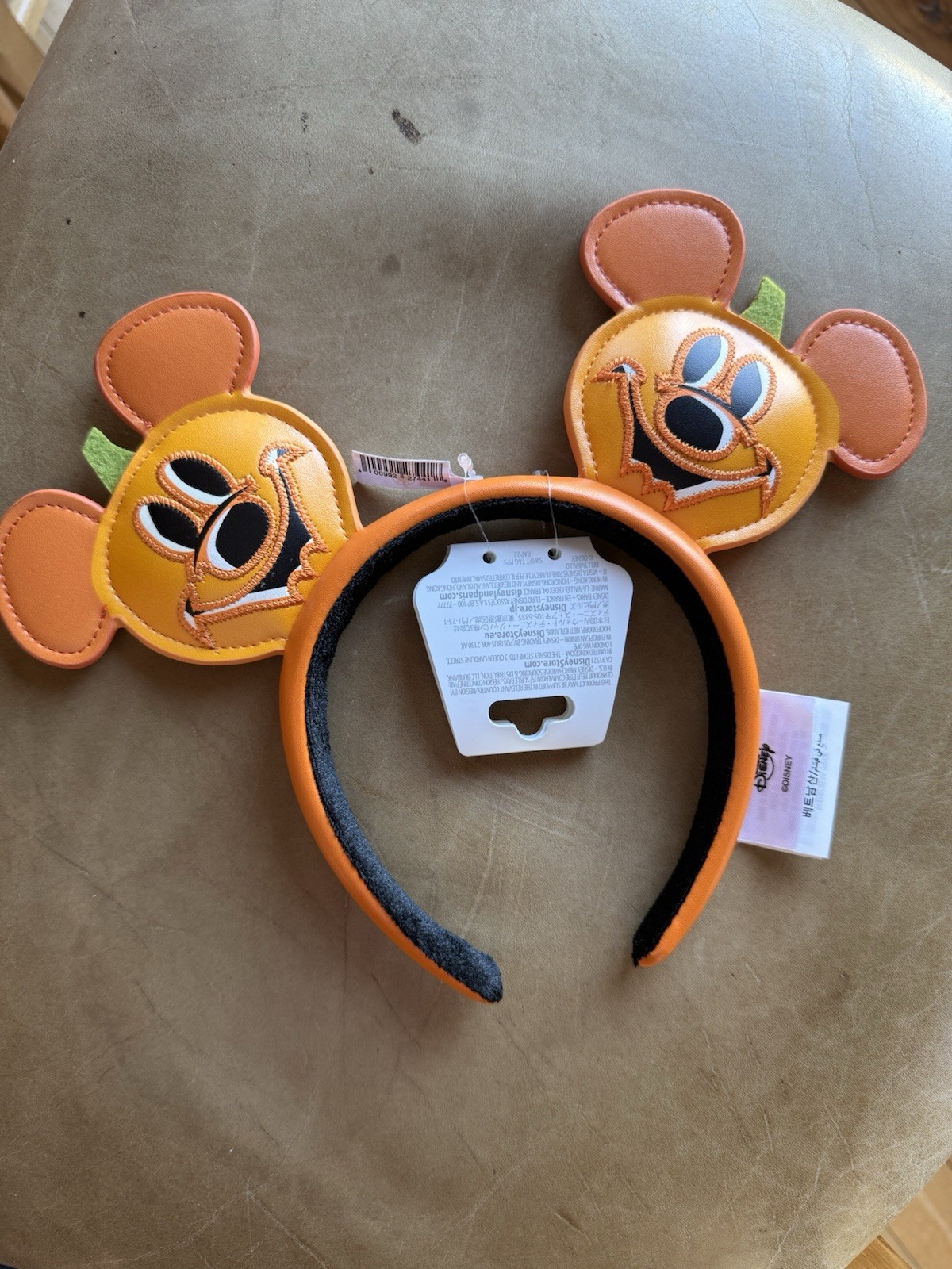 Disney Parks Halloween Mickey Mouse Pumpkin Ears Headband 2025 NWT