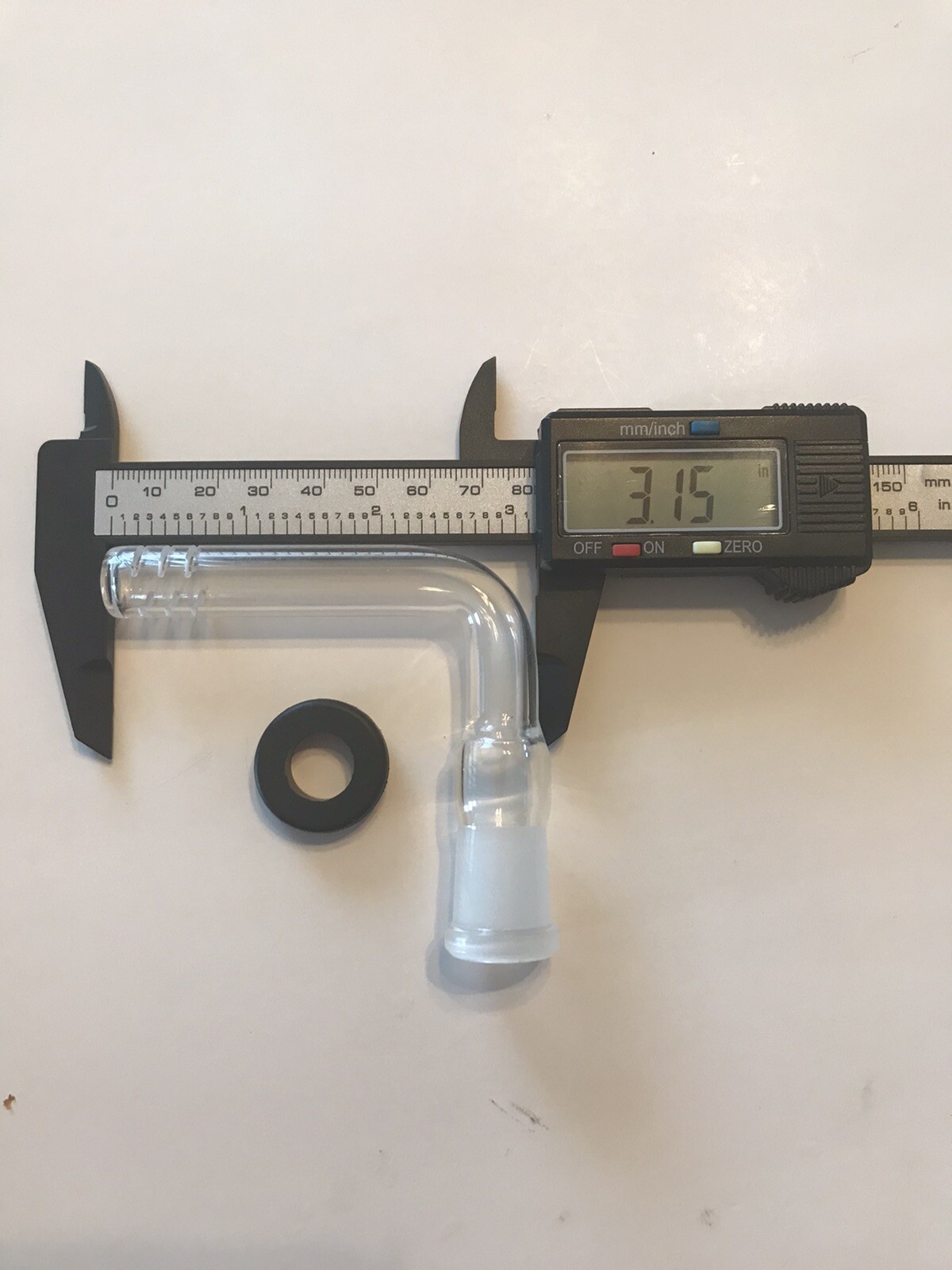Lstem Curved Glass 14mm 90 Degree Downstem Bong WaterPipe Bubbler Plus Grommet