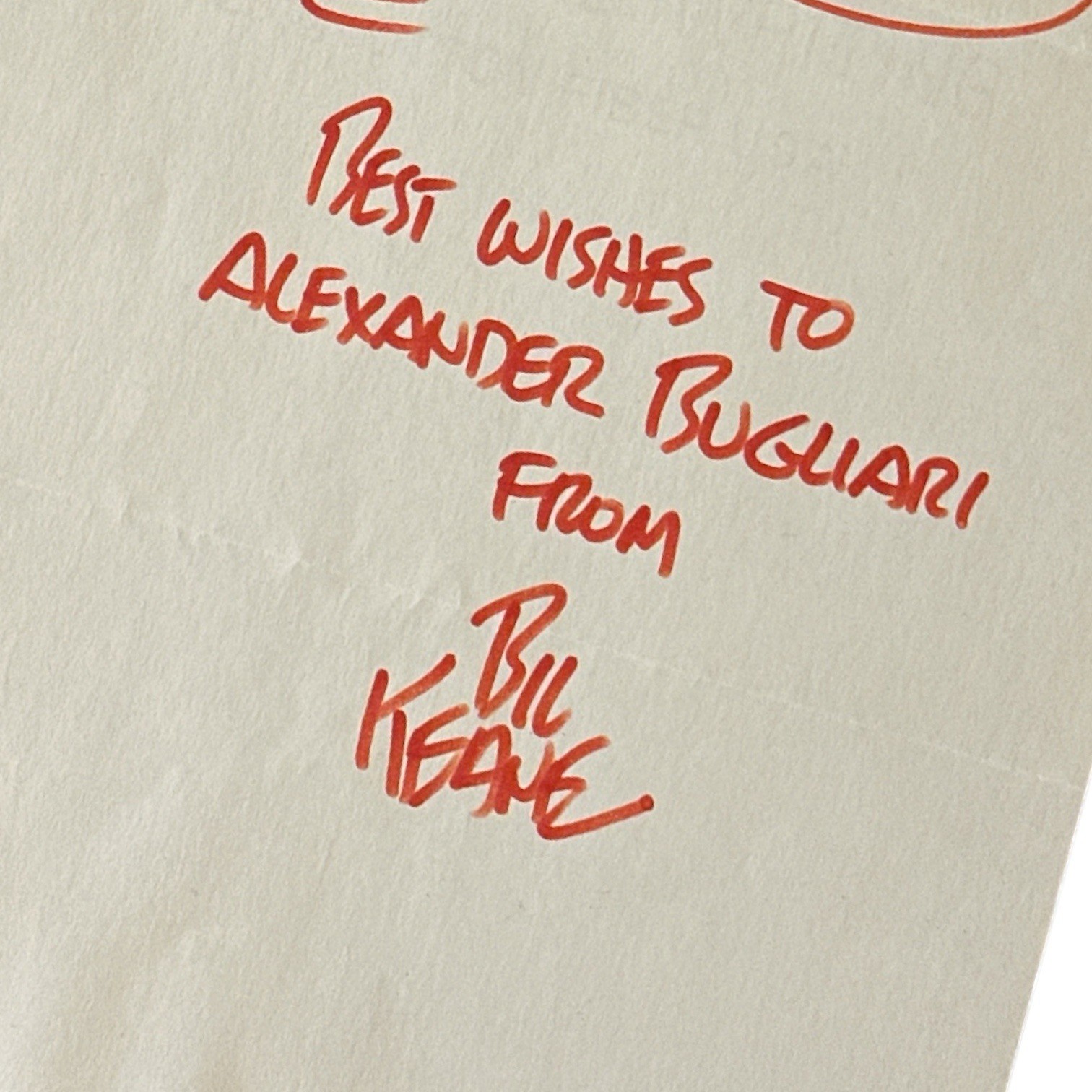 Bill Keane (d. 2011) Handwritten Letter & Original Sketch “Family Circus” Artist