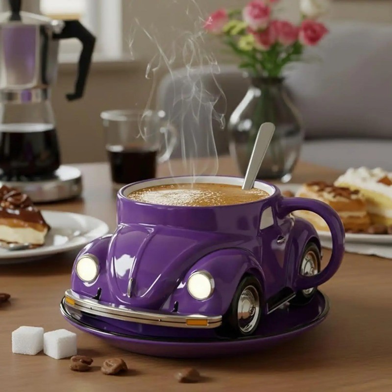 Beetle Shaped Coffee Mug Beetle Shaped Cup Unique Car Shaped Cup Large Capacity