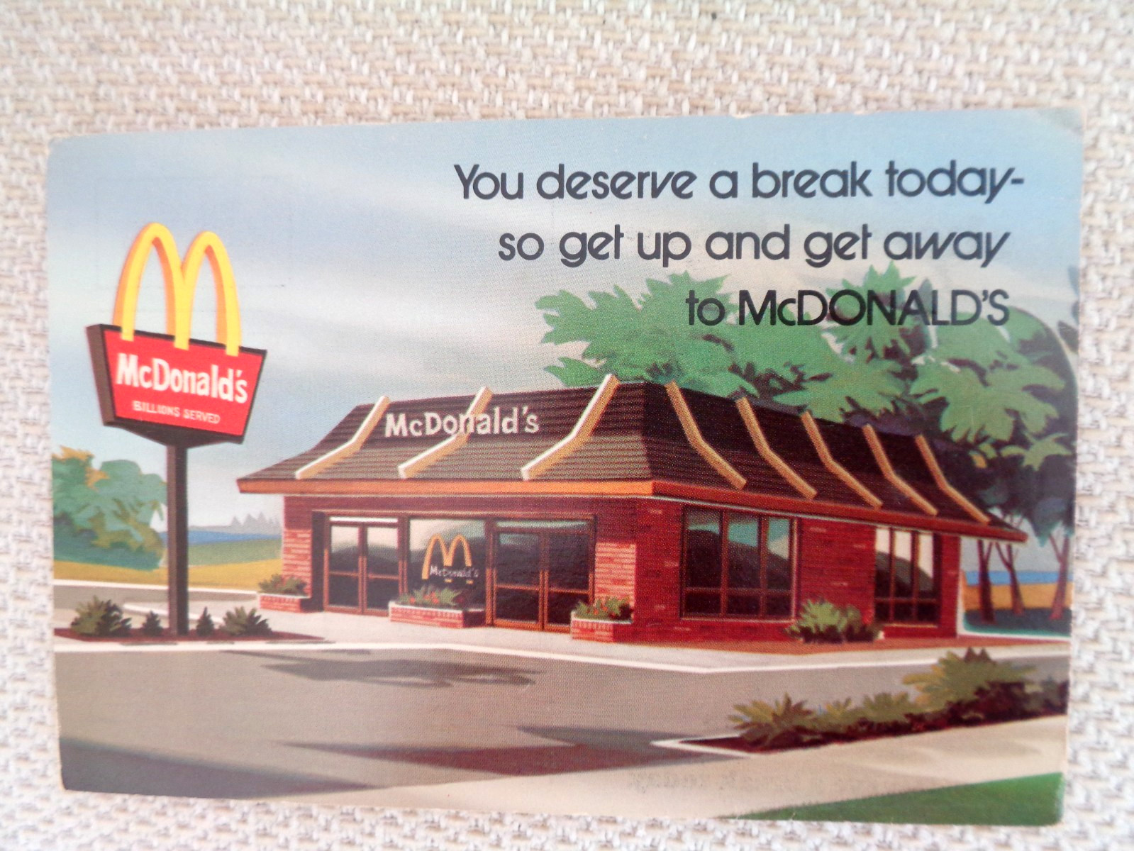 McDonald’s 1973 „Free Cheesburger“ Post Card