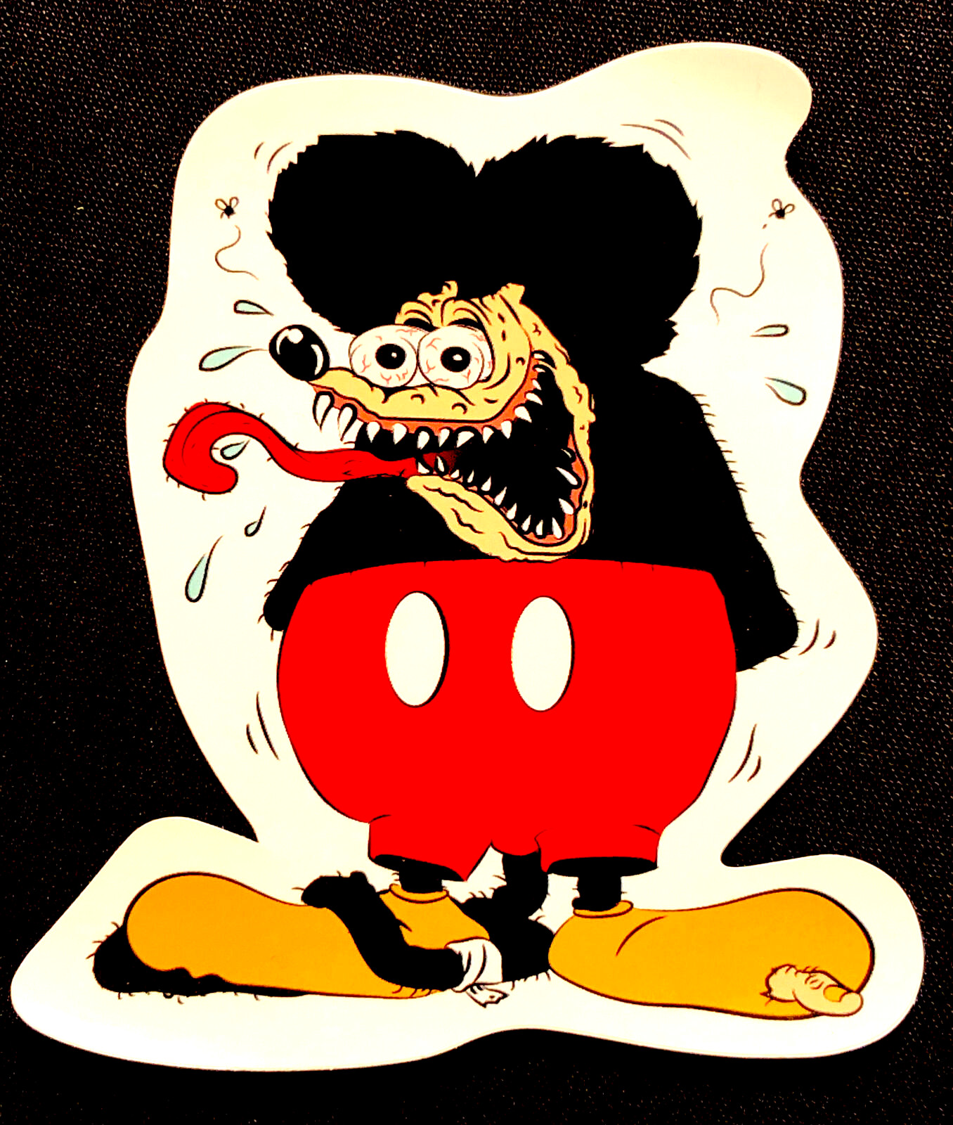 RAT FINK STICKER ”MICKEY FINK MOUSE” 3 1/2“ X 3 3/4“ (DISCONTINUED)
