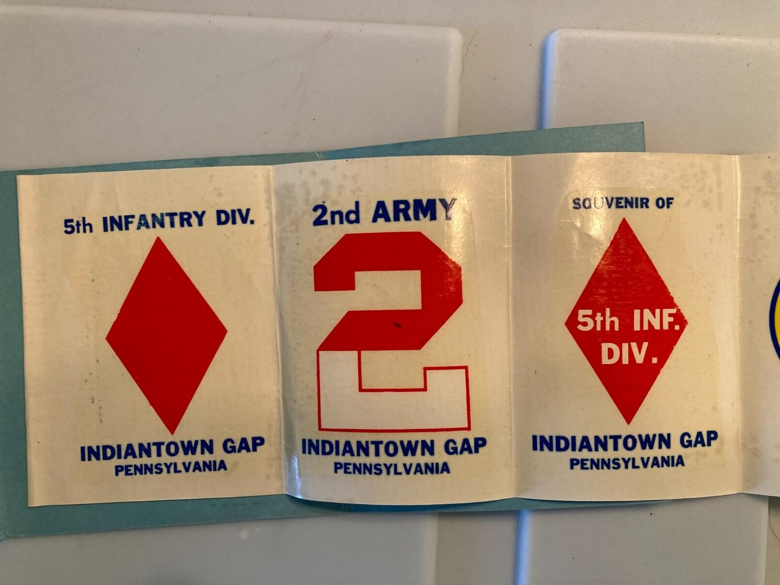 Fort Indiantown Gap Military Reservation.-1950’s Window decals -Jonestown, Pa.
