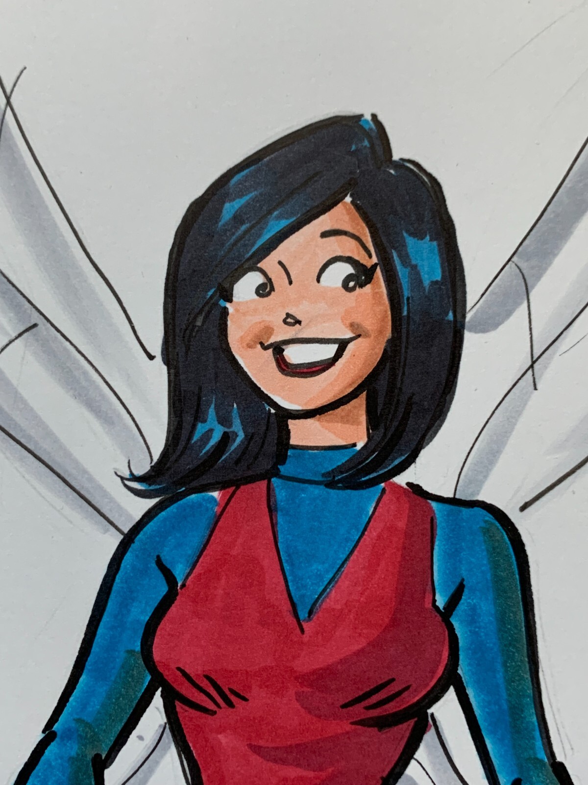 VERONICA as WASP Original Art by DAN PARENT Signed, double matted