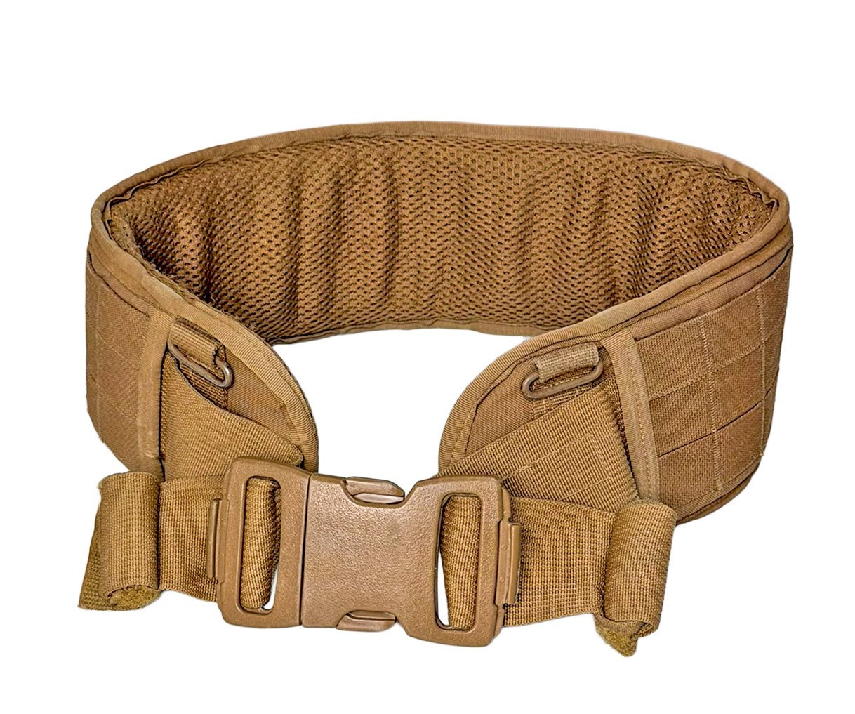 NEW Military Issue USMC MOLLE Sub Belt w/Removable Suspenders LARGE COYOTE