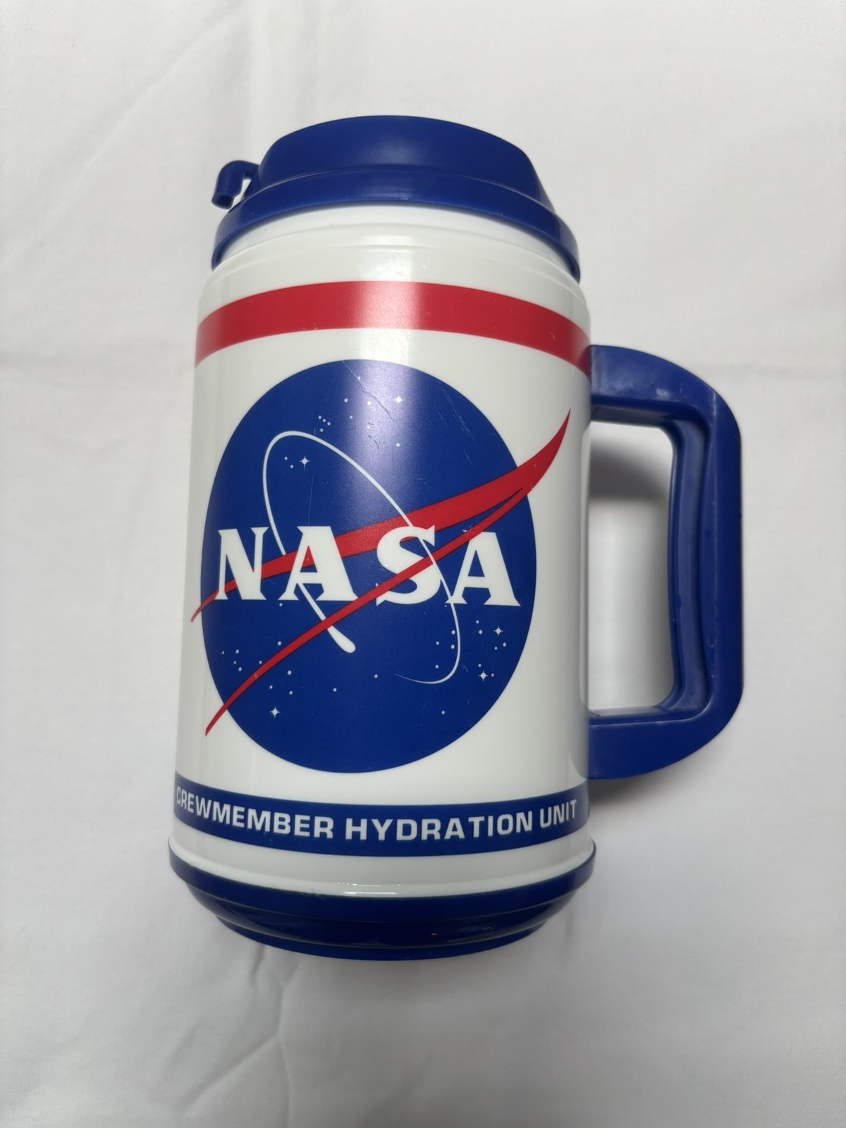 NASA Logo Crewmember Hydration Unit 64 OZ Hot Or Cold Beverage Tumbler W/ Lid