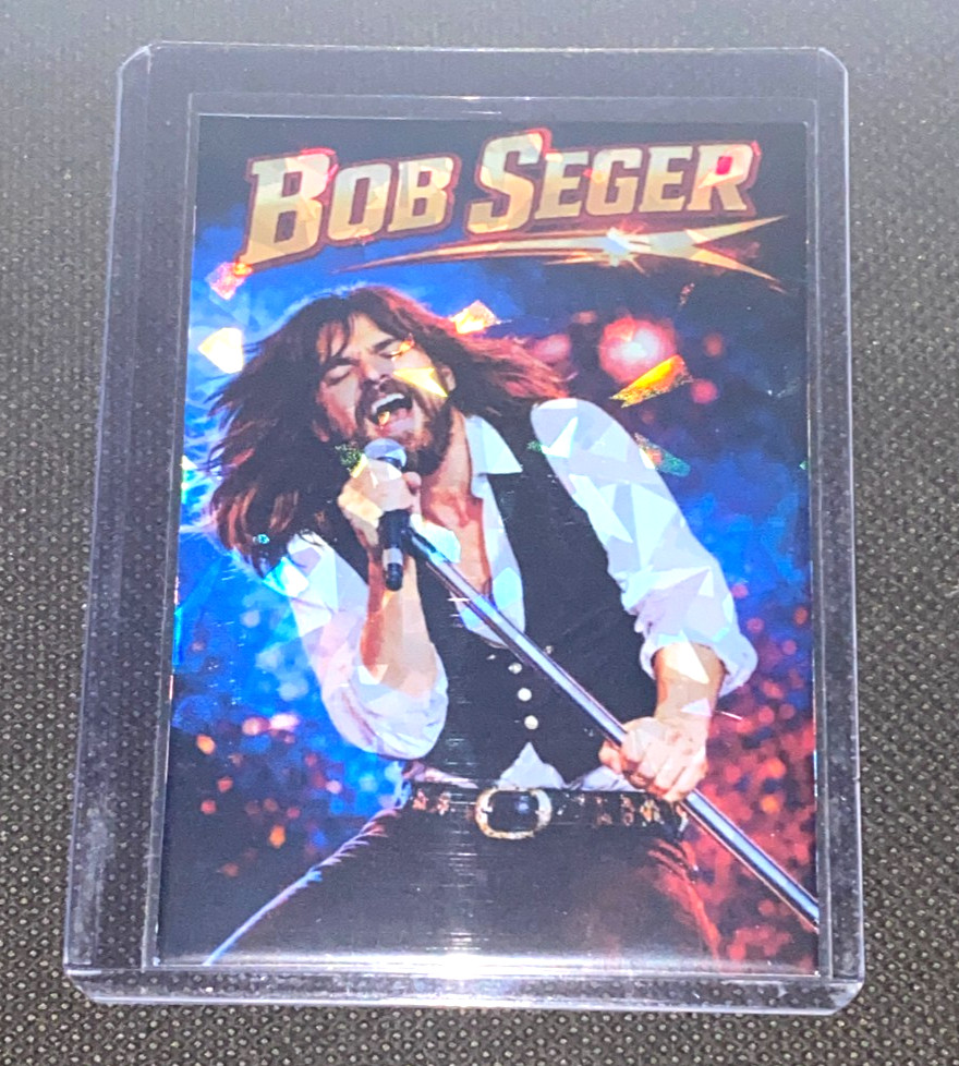 Bob Seger Custom Neon Holofoil Refractor Card in toploader rc