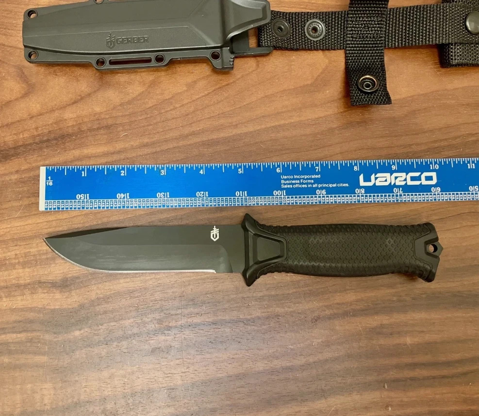 Gerber StrongArm Fixed Blade Knife – Full Tang Survival Tactical Knife NEW