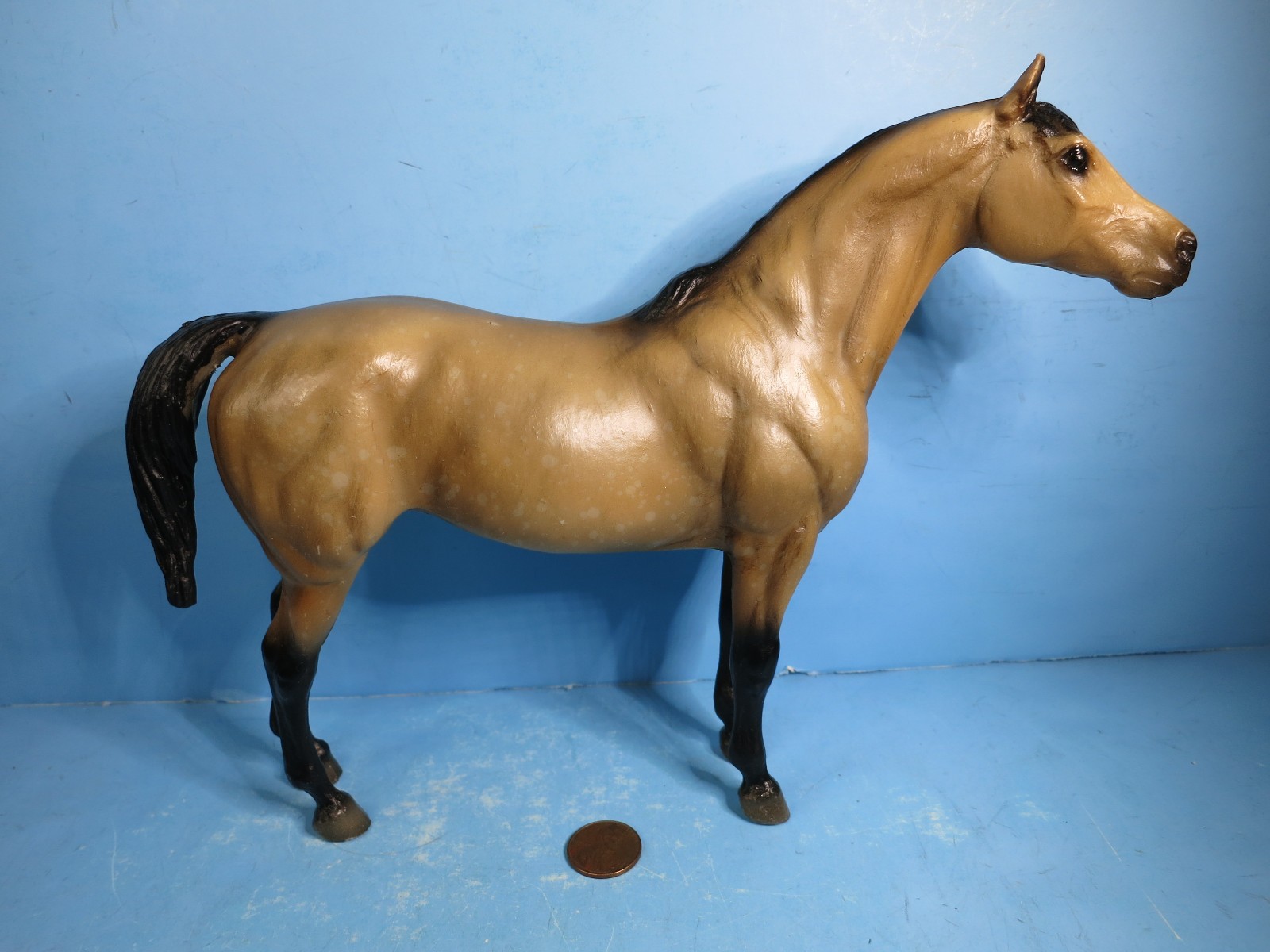 BREYER TRADITIONAL-Rocky Champion Dapple Dun Connemara Pony-1990-1992-USED