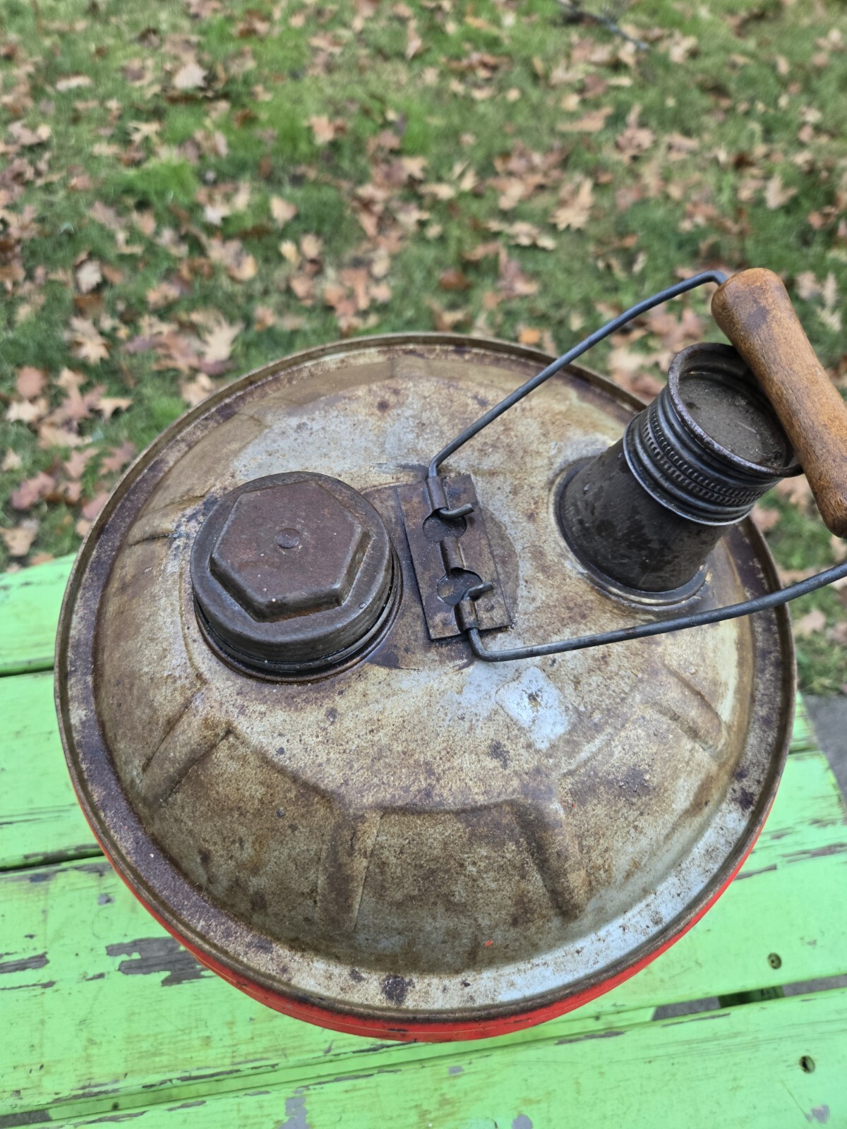 Vintage Binghams Cardinal Brand 5 Gal. Gas Can Cleveland Ohio
