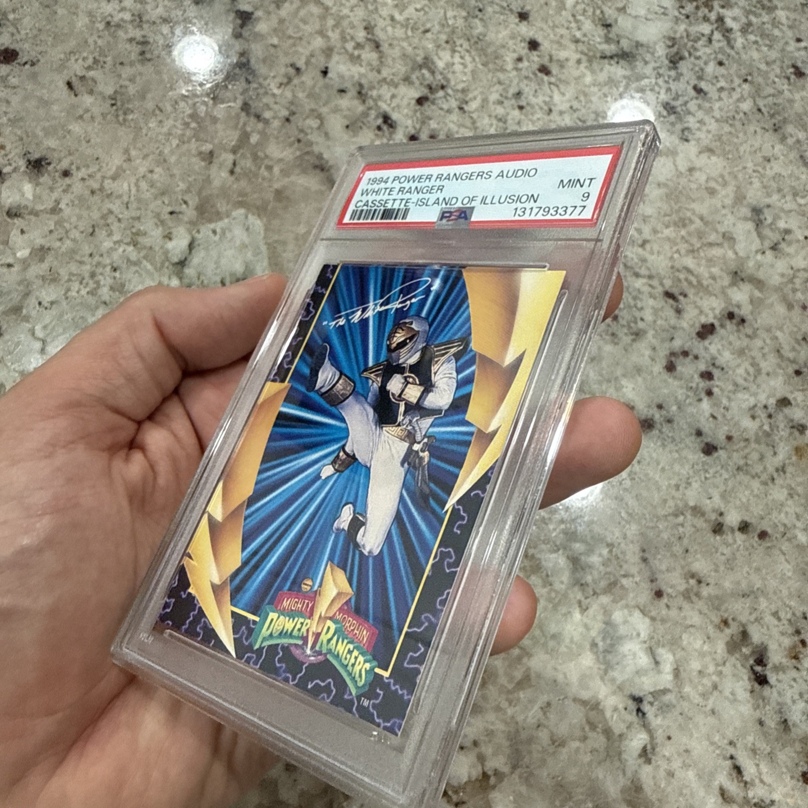 1994 Mighty Morphin Power Rangers White Ranger Tommy PSA 9 Signature Card