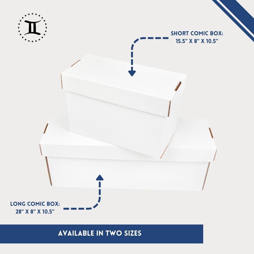 GEMINI Thick-Grip Short Comic Storage Box with Lid (glue-free)