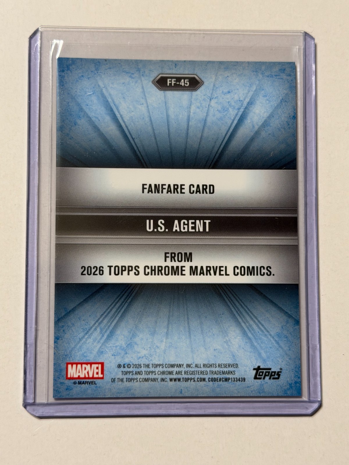 U.S. AGENT 2026 Topps Chrome Marvel Comics #FF-45 Insert FANFARE