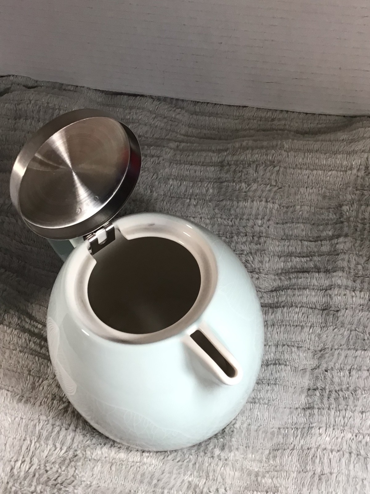 tea pots vintage Mint Green Ceramic Teapot with Stainless Steel Infuser Lid – Mo