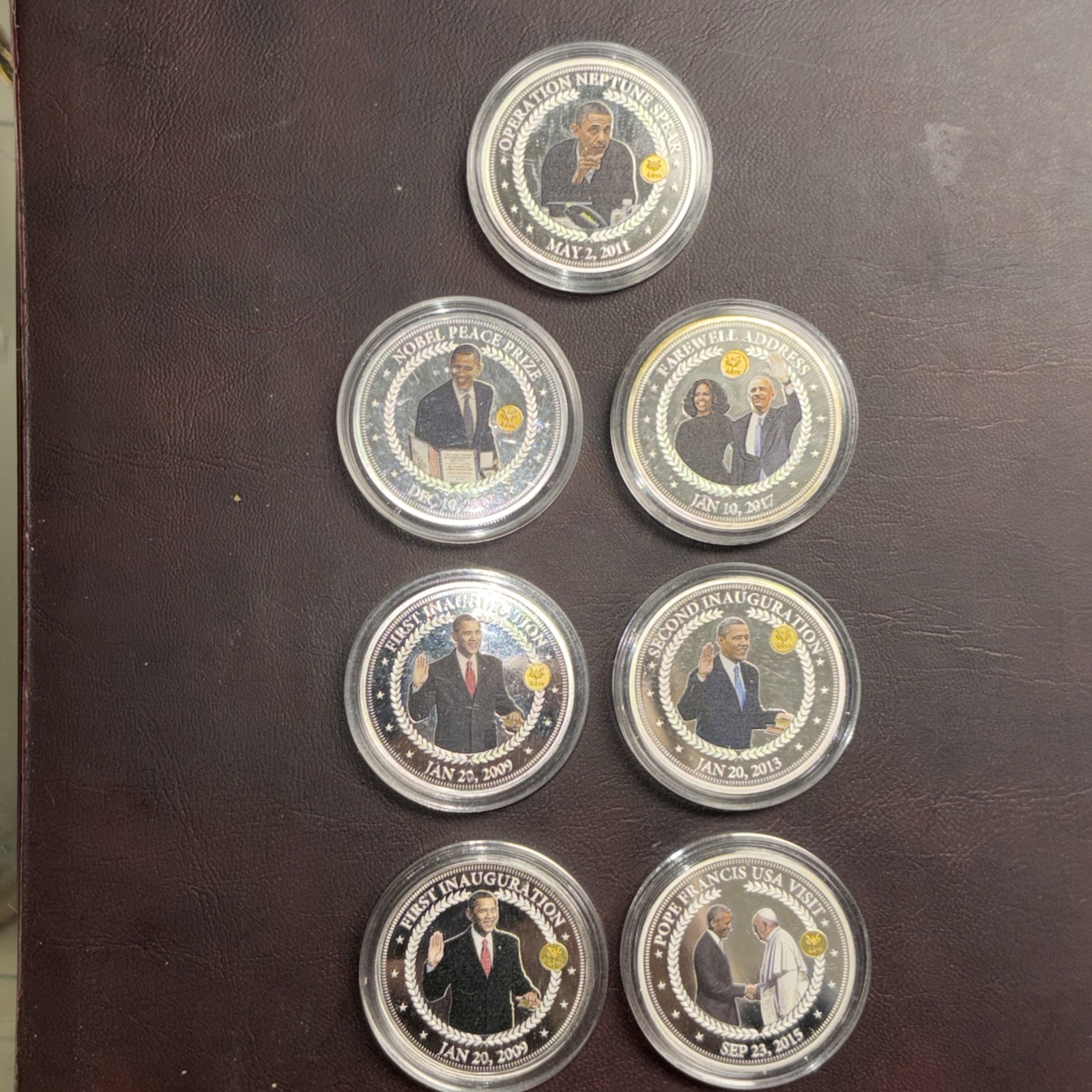 Barack Obama 2009-2017 Presidential Legacy Commemorative Coin set of 7