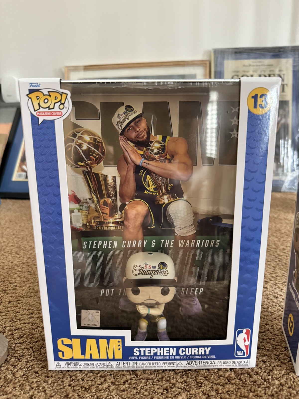 Funko Pop! SLAM Magazine Covers Stephen Curry #13 Warriors Champions night night