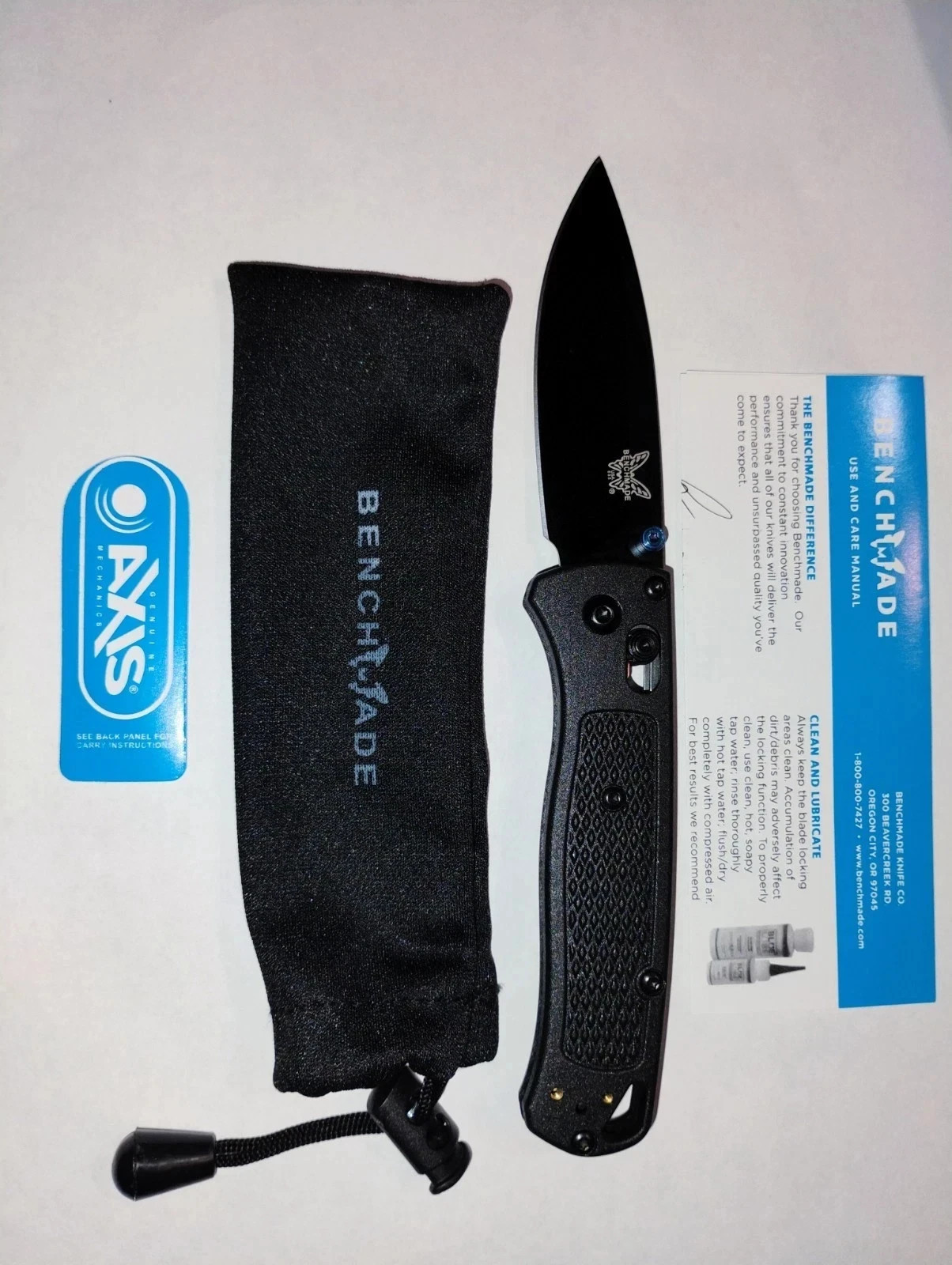 Benchmade Bugout 535 Black Handle CPM-S30V Blade Folding Knife