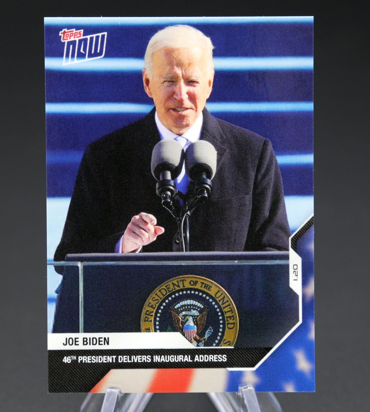 2020 Topps Now Election JOE BIDEN #15 46th President Inaugural 🇺🇸 PR /7,641