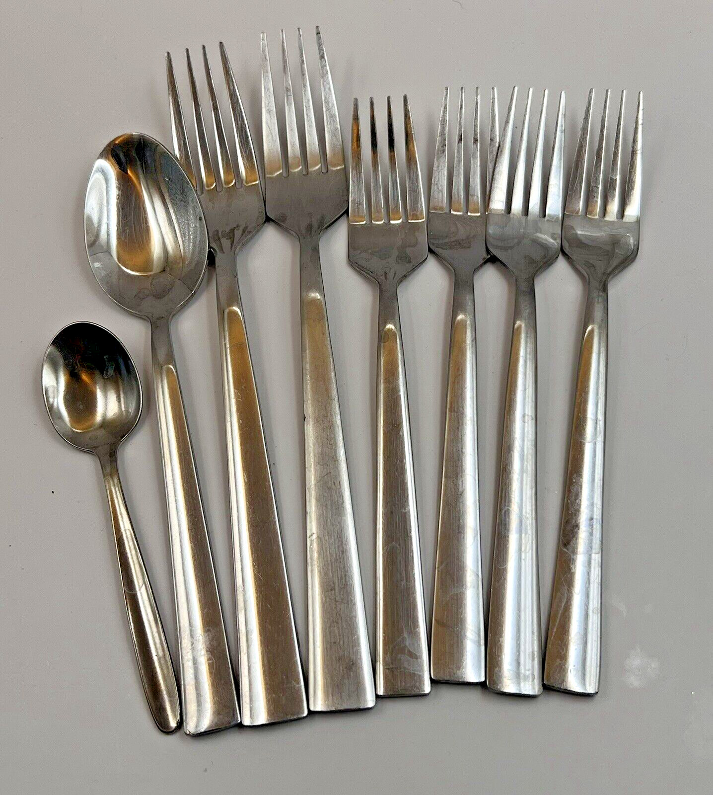 Stainless Steel Flatware 7 Replacement Pieces Forks Spoon Heavy No Pattern