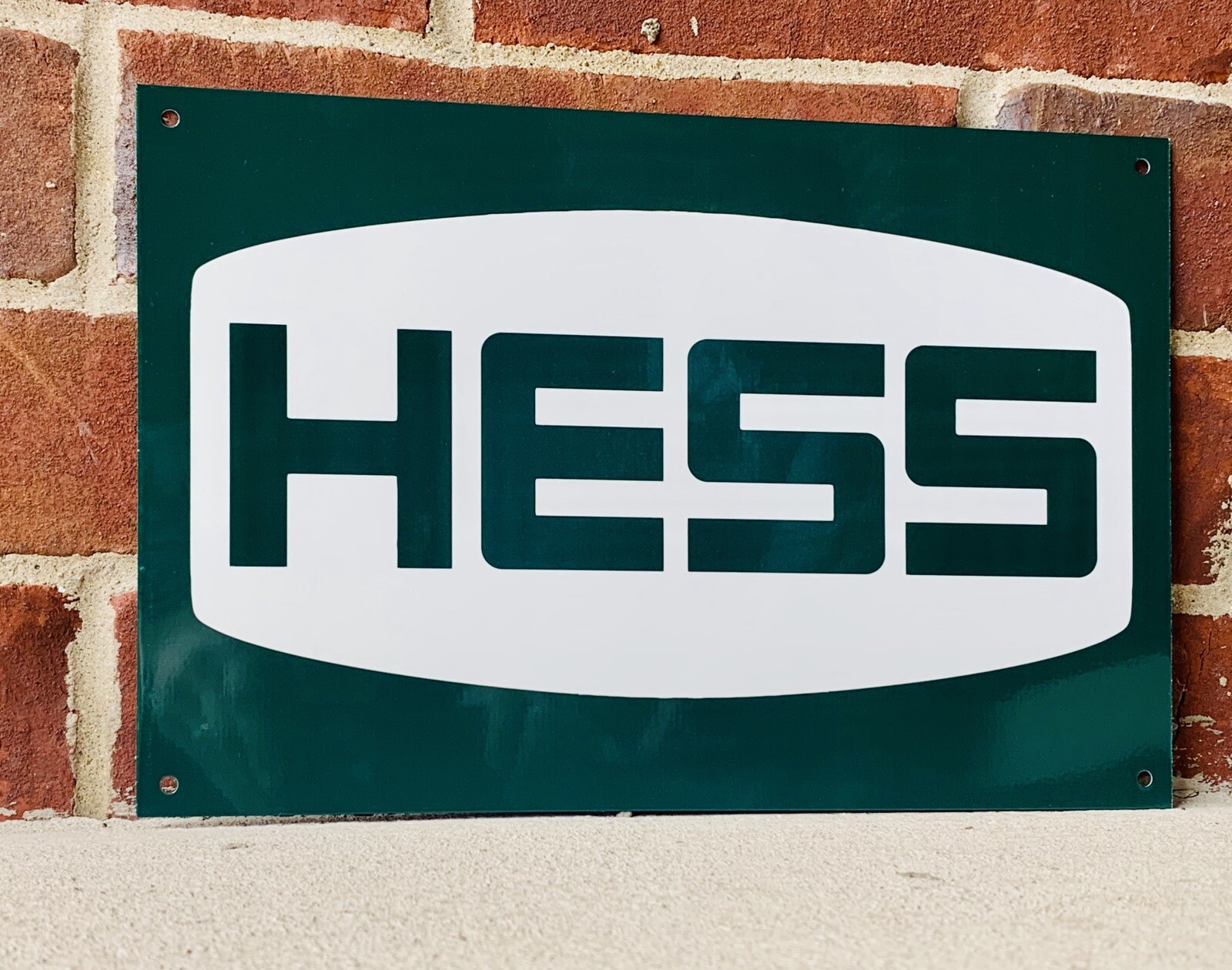 Hess Gasoline Oil Gas metal sign 12 Inch