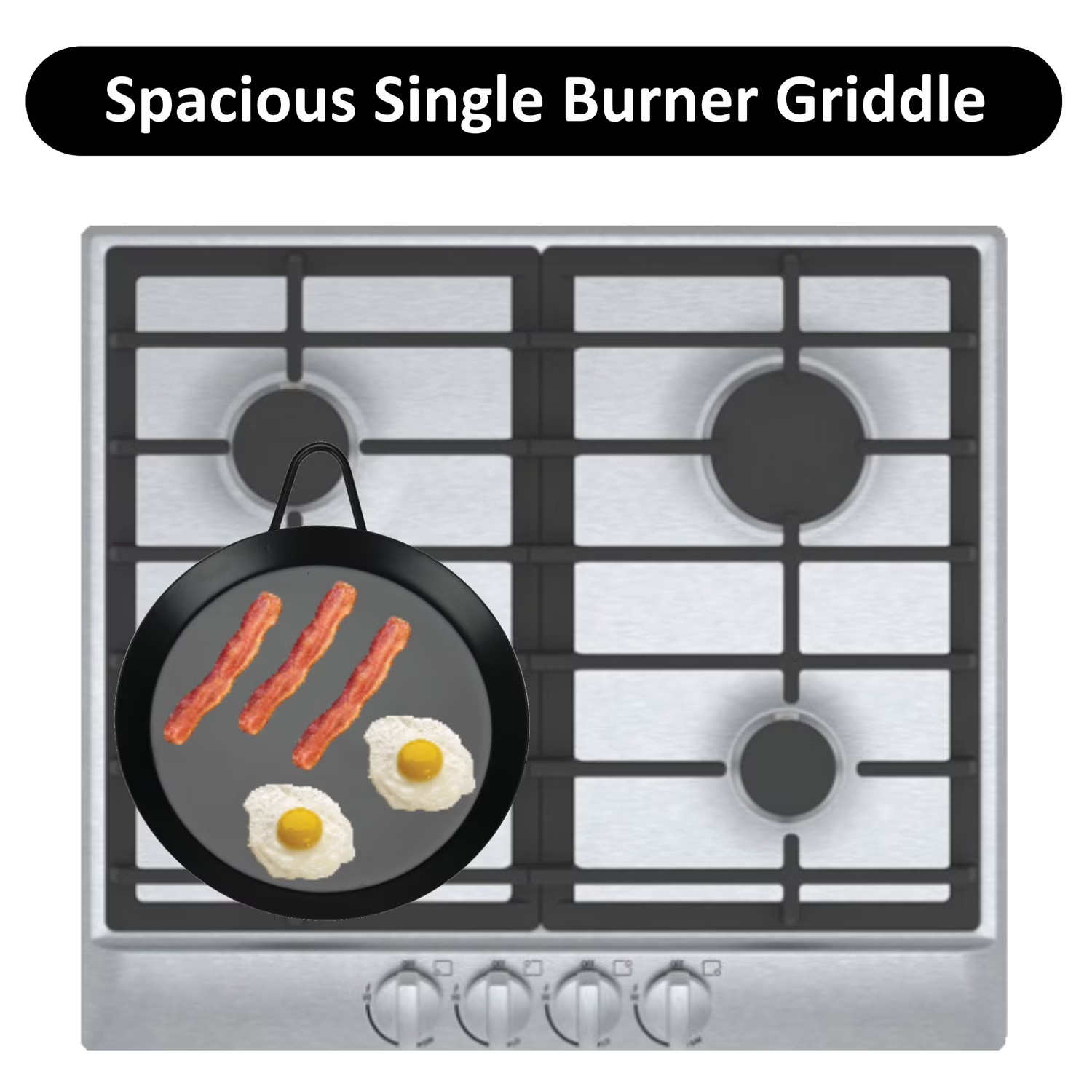 9.5″ Nonstick Round Comal Griddle Brentwood Carbon Steel Single Burner BCM-24PT