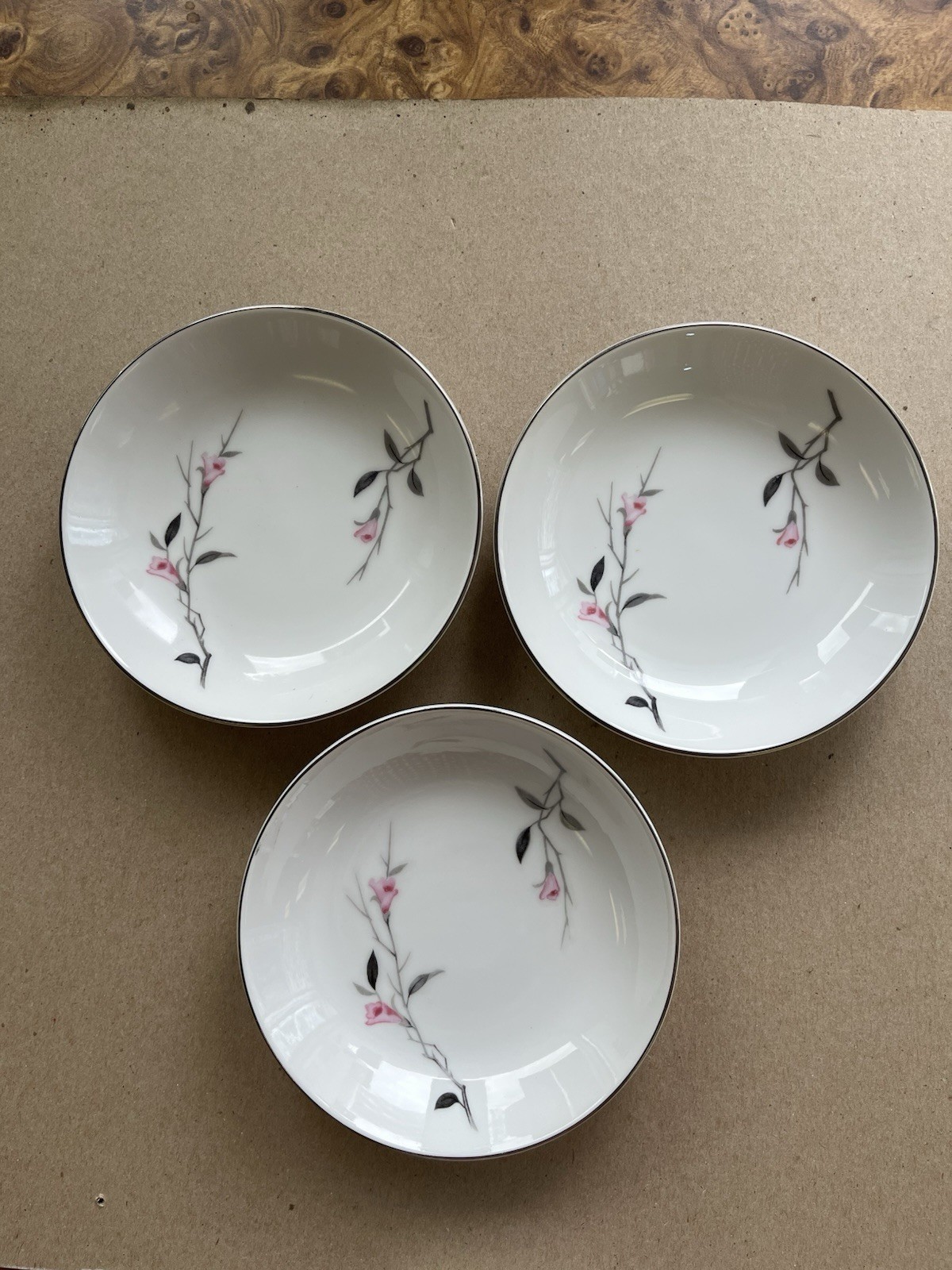 Vintage Cherry Blossom Fine China Japan Bowls Set Of Three