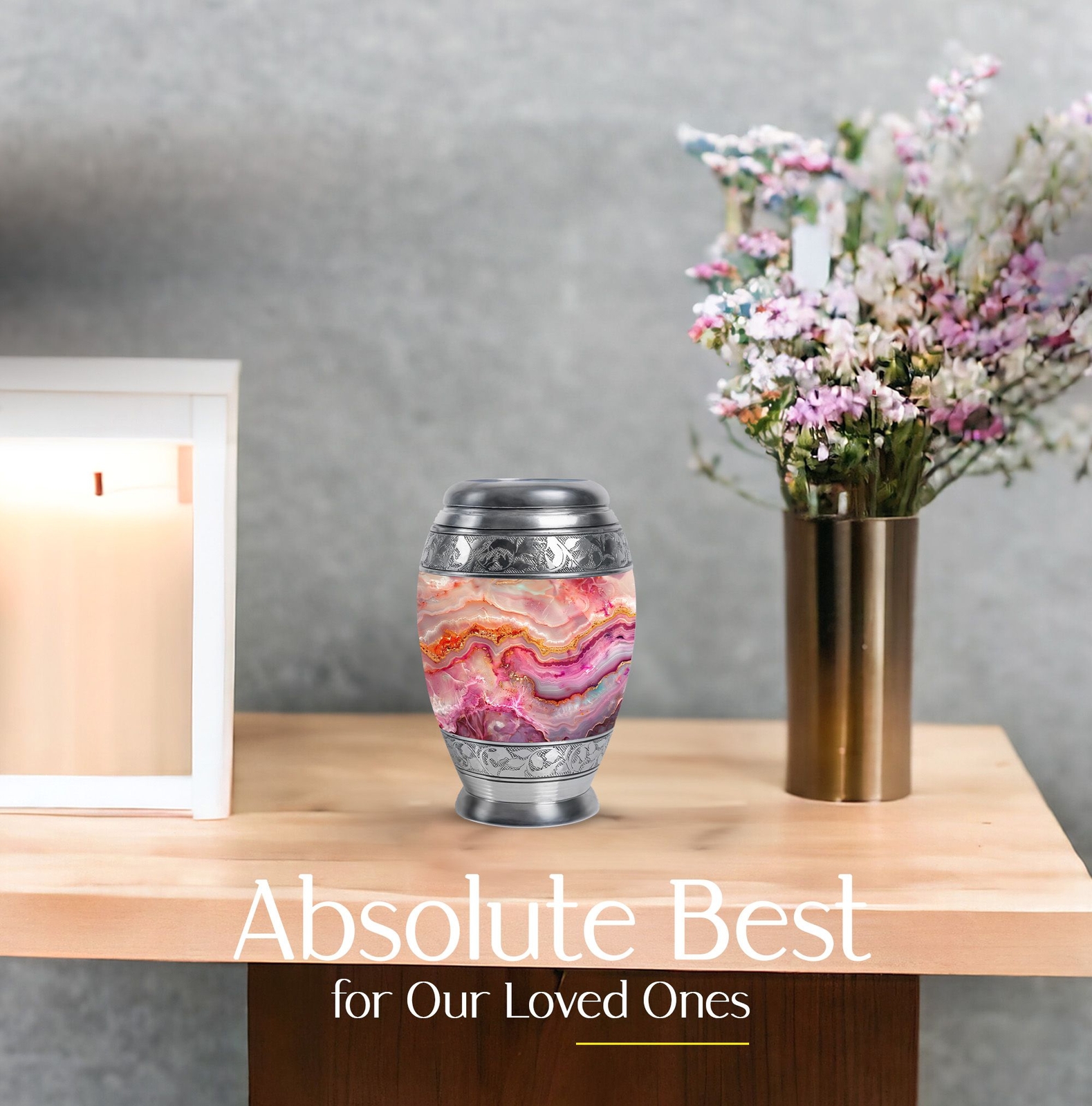 Abstract Cremation Urn Large Urns For Ashes Adult Male Large 3 Inch