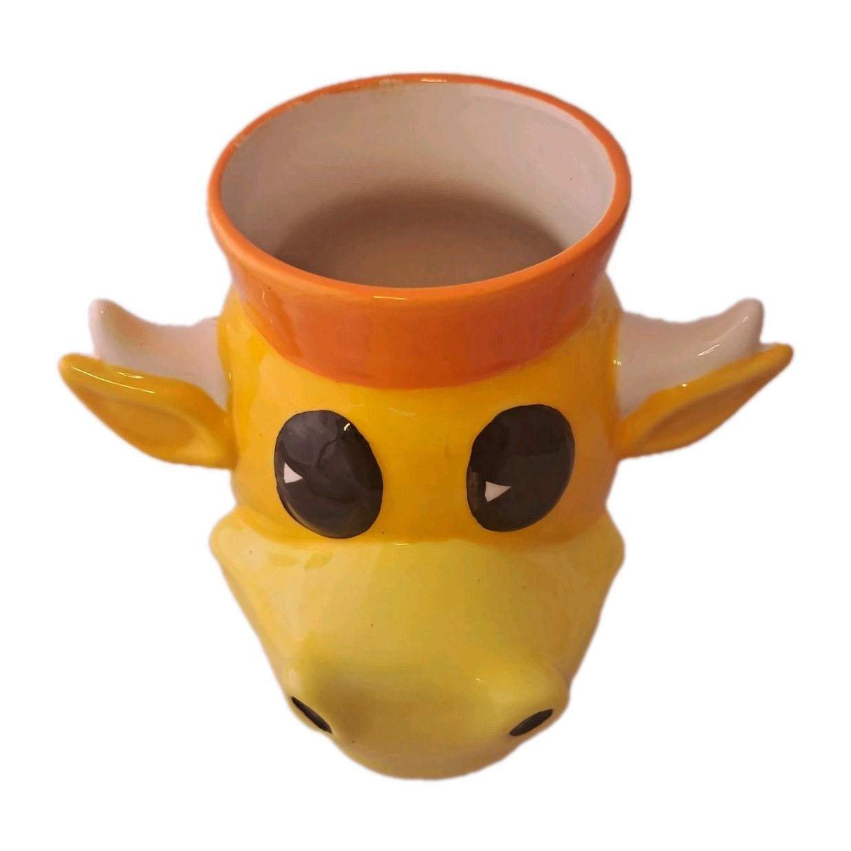 DST SMODCO MOOBY The Golden Calf JUMBO MUG 3D Ceramic Yellow Orange 19oz RARE N