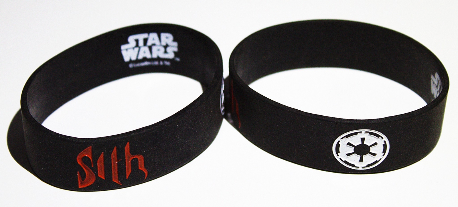 Star Wars Sith Name and Imperial Cog Logo Rubber Wrist Sport Band NEW UNUSED