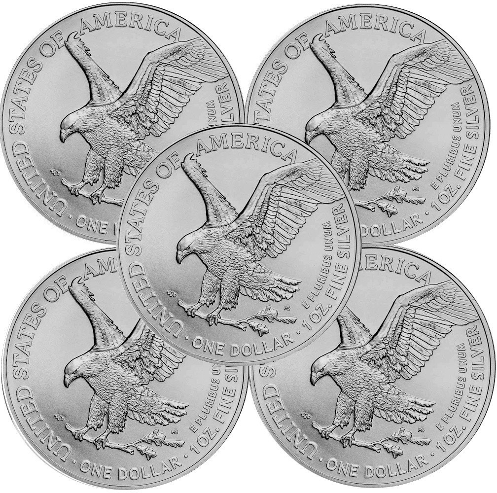 Lot of 5 U.S .999 2026 -1- 0 Z American Eagle C.0.i.n…