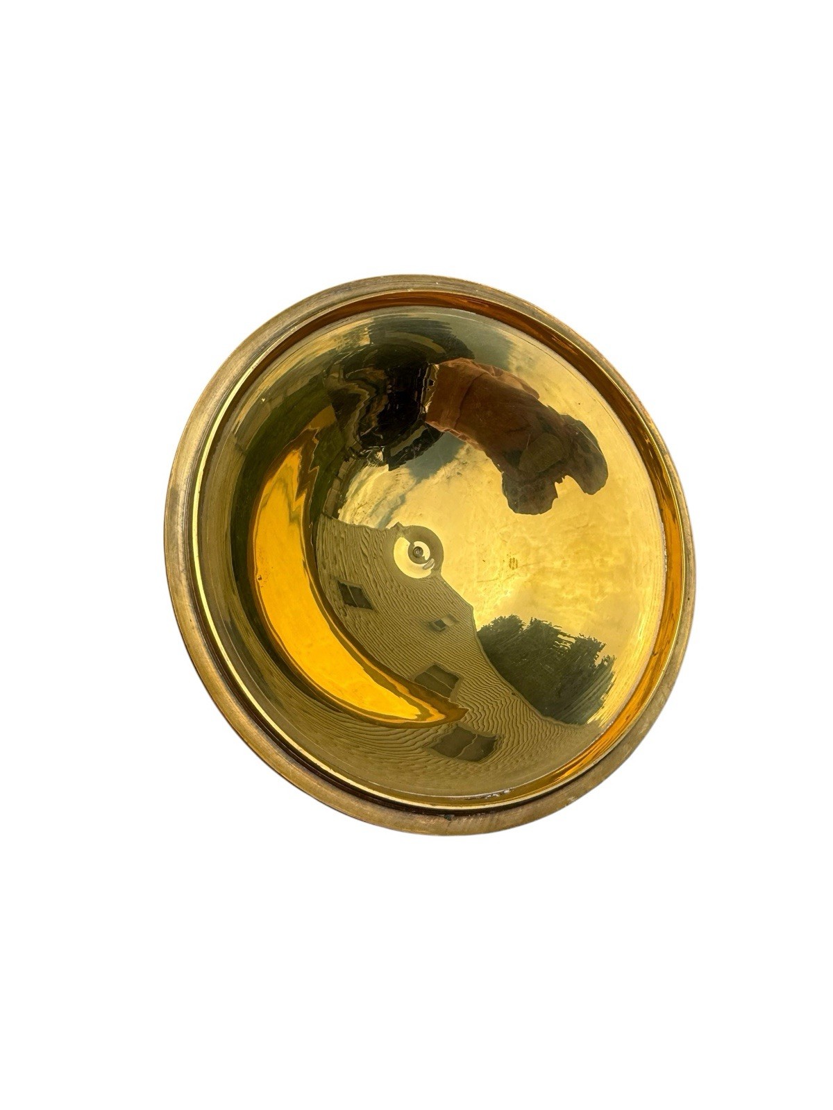 Vintage Brass Tea Biscuit Caddy Box w/ Lid & Attached Footed Under-Plate India
