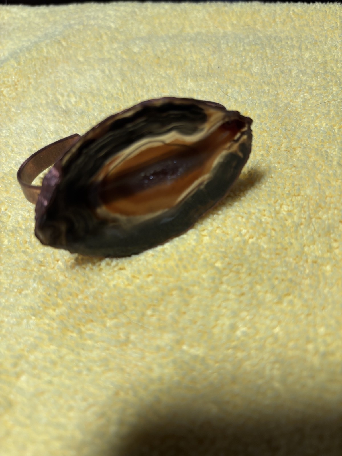 copper bracelt with agate