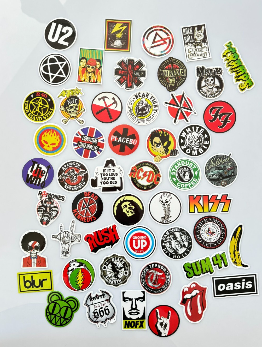 Sticker Set Decal 100 Pieces Stickerbomb Rock Band Punk Heavy Metal Music