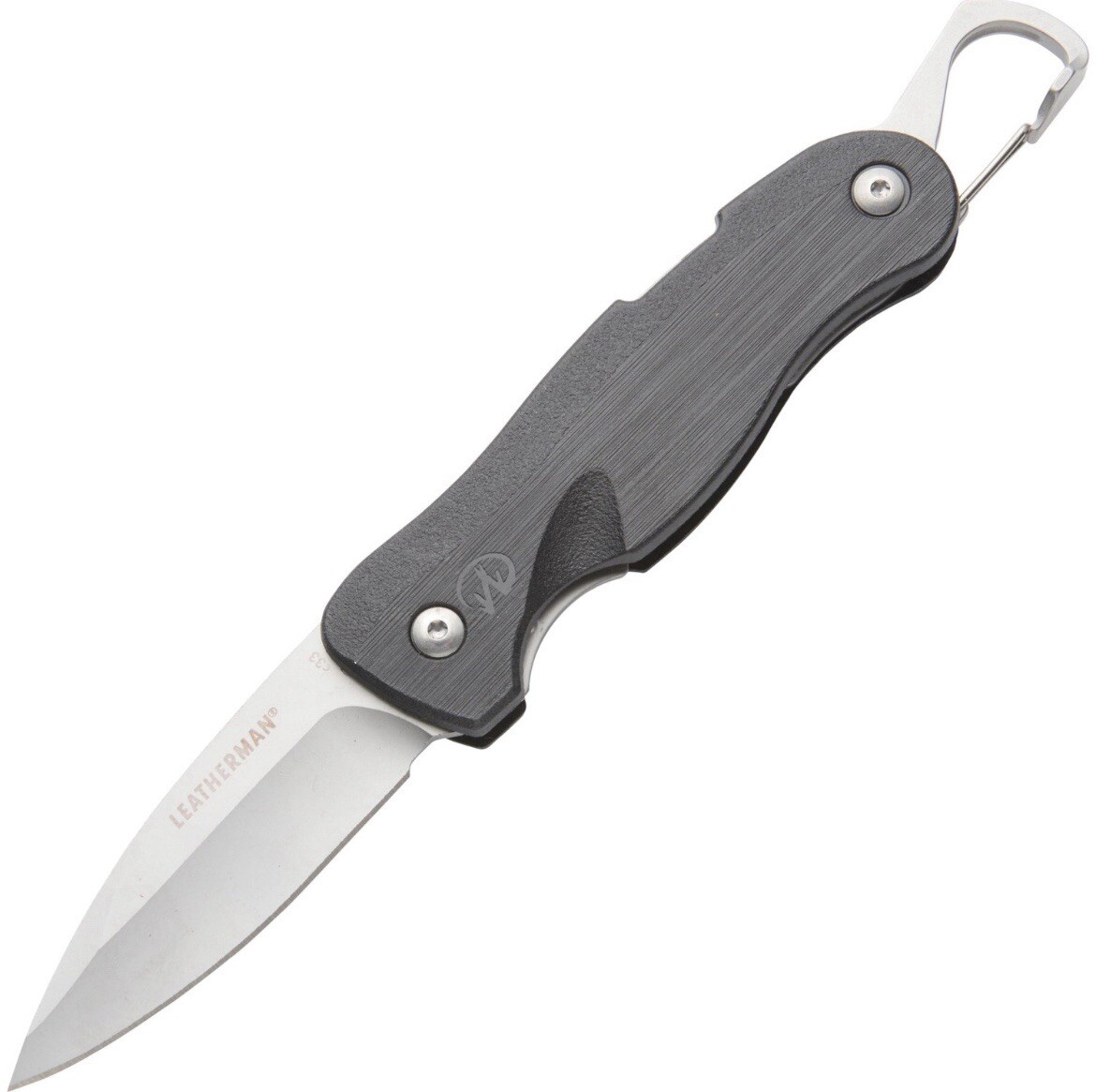 New! Leatherman Crater C33 CARABINER folding clip KNIFE. PLAIN EDGE. C33X